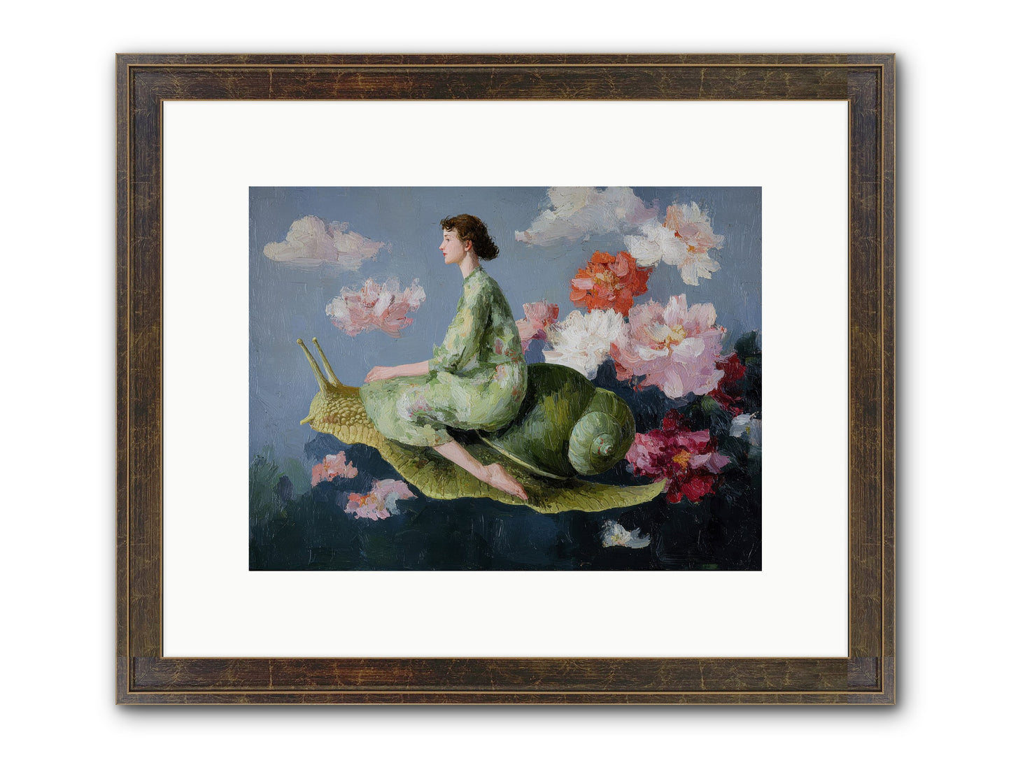 Clementine’s Call Framed Print - Slimwoods Black/Gold 12x9