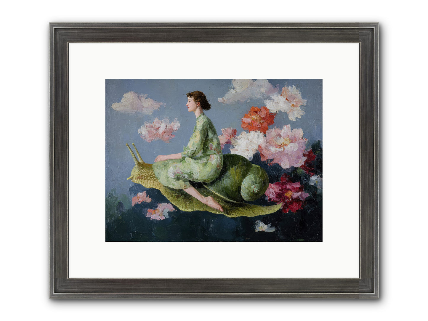 Clementine’s Call Framed Print - Slimwoods Black/Silver 12x9