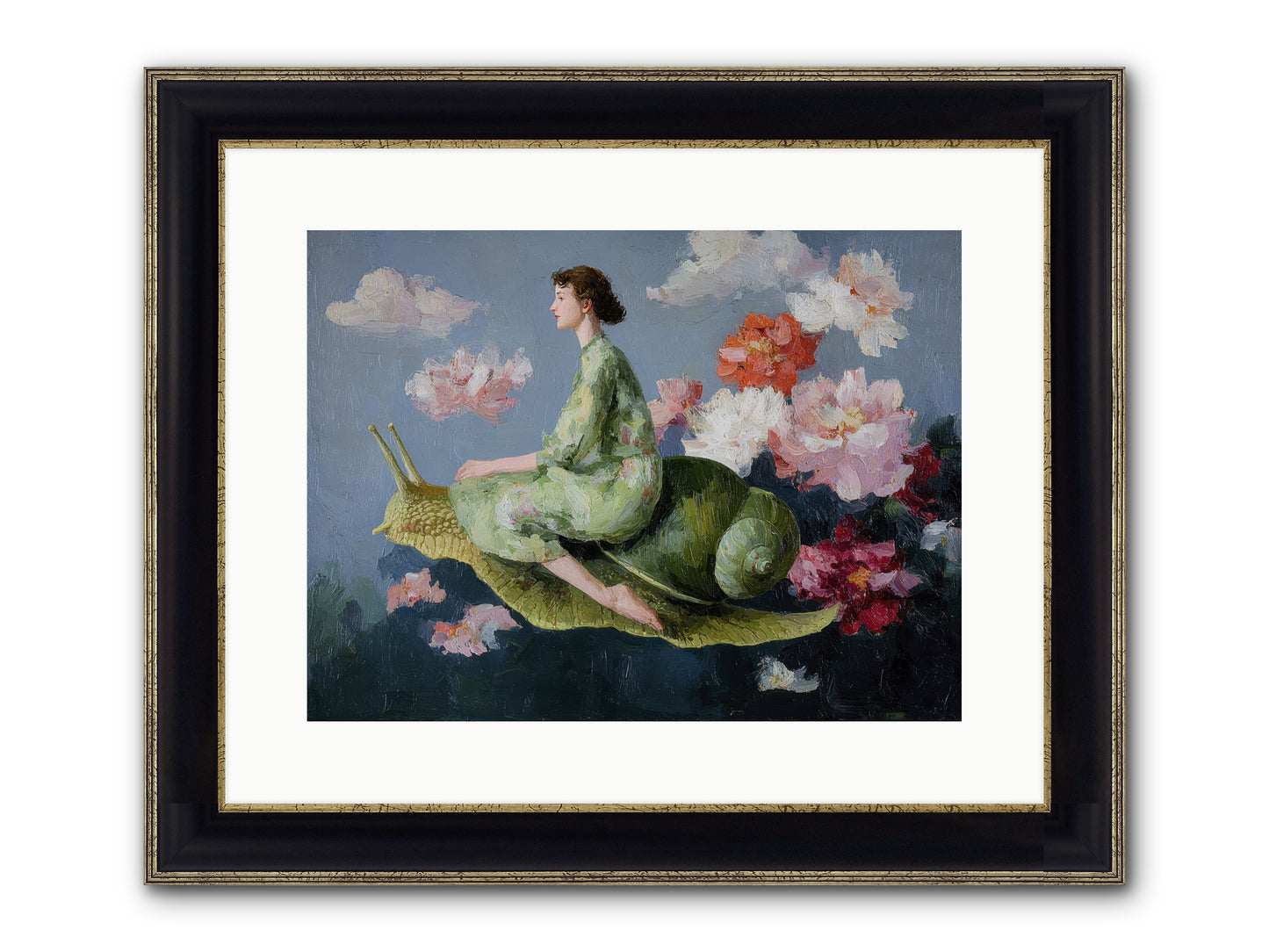 Clementine’s Call Framed Print - Black & Gold 16x12