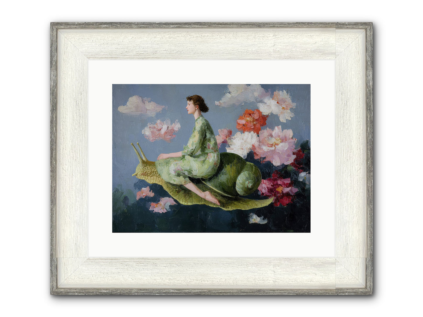 Clementine’s Call Framed Print - Driftwood White 16x12