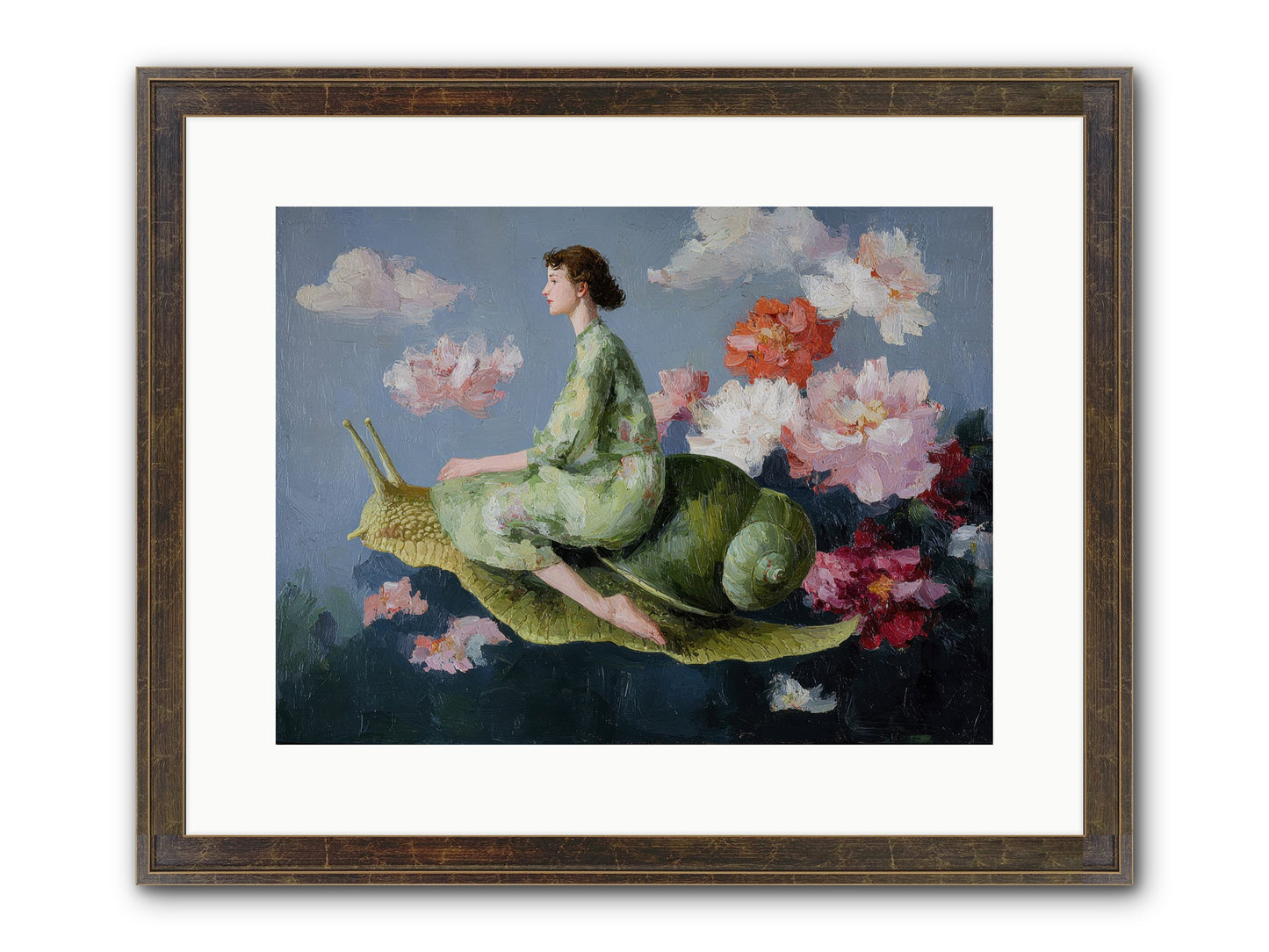 Clementine’s Call Framed Print - Slimwoods Black/Gold 16x12