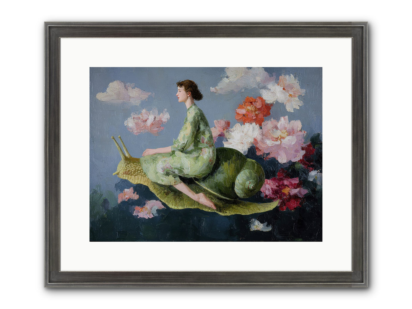 Clementine’s Call Framed Print - Slimwoods Black/Silver 16x12