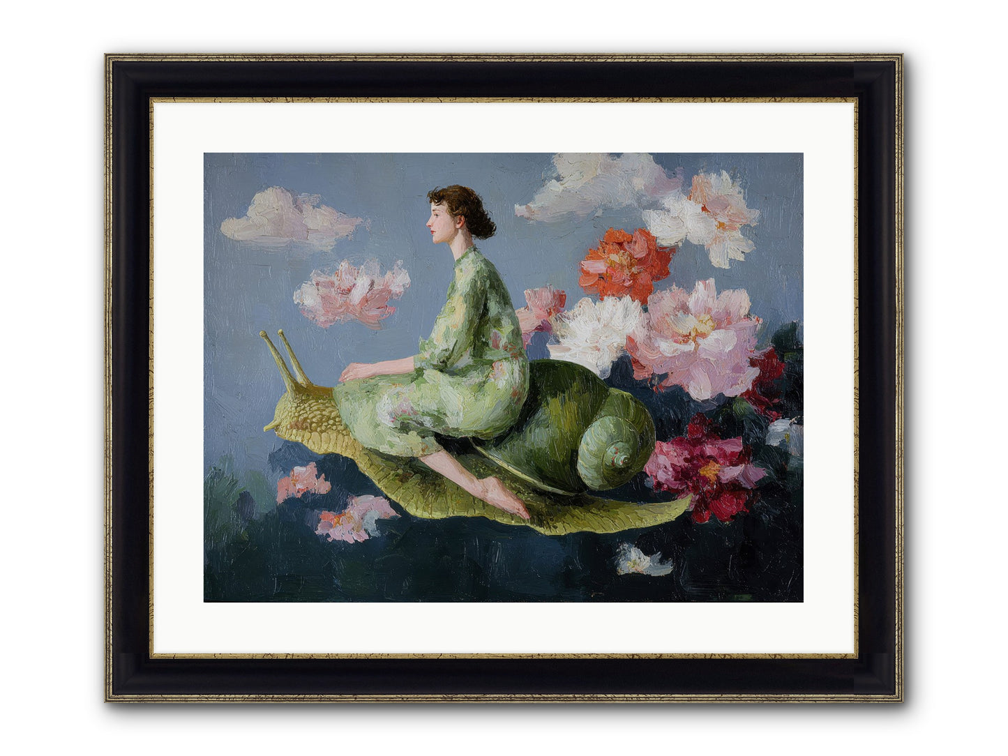 Clementine’s Call Framed Print - Black & Gold 24x18