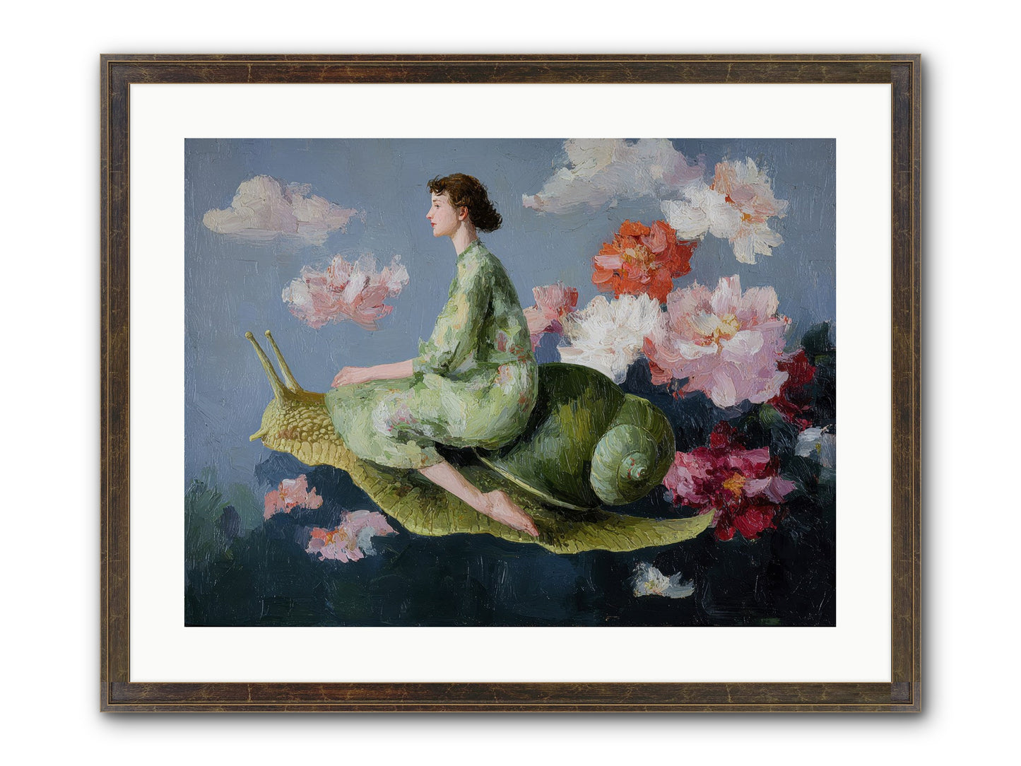 Clementine’s Call Framed Print - Slimwoods Black/Gold 24x18