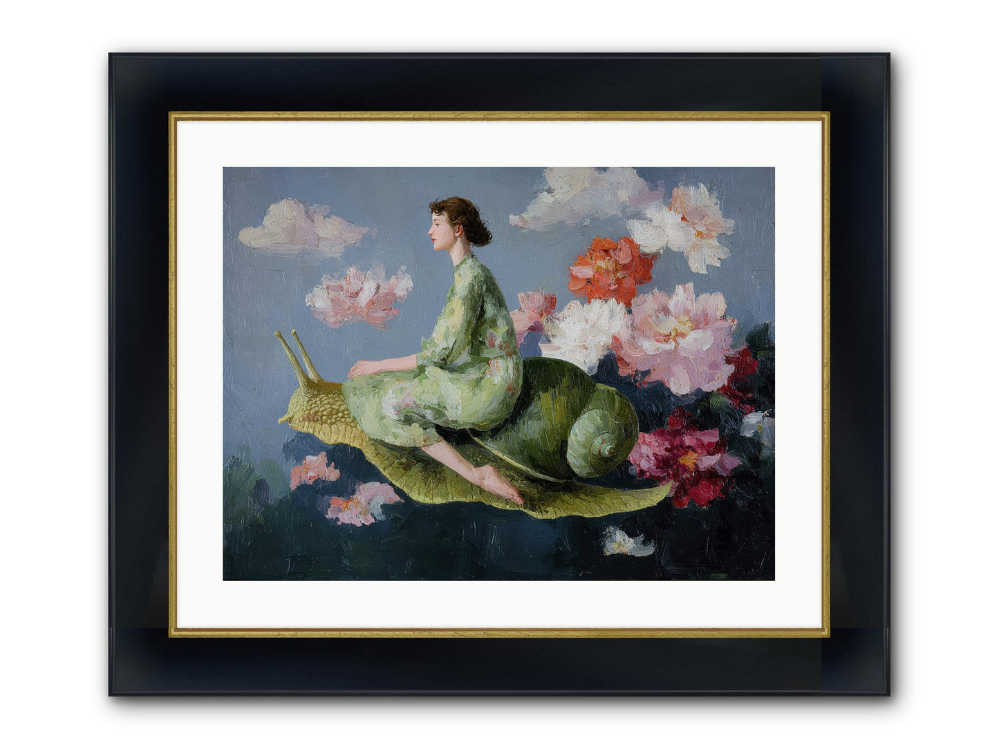 Clementine’s Call Framed Print - Wide Black w/Gold 24x18