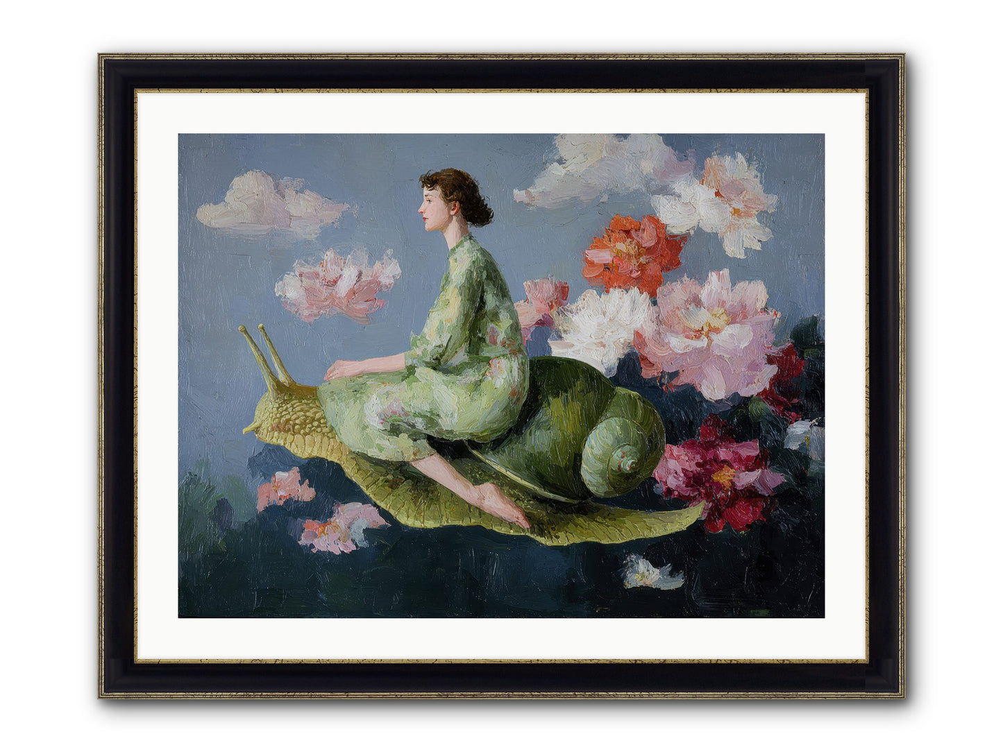 Clementine’s Call Framed Print - Black & Gold 32x24