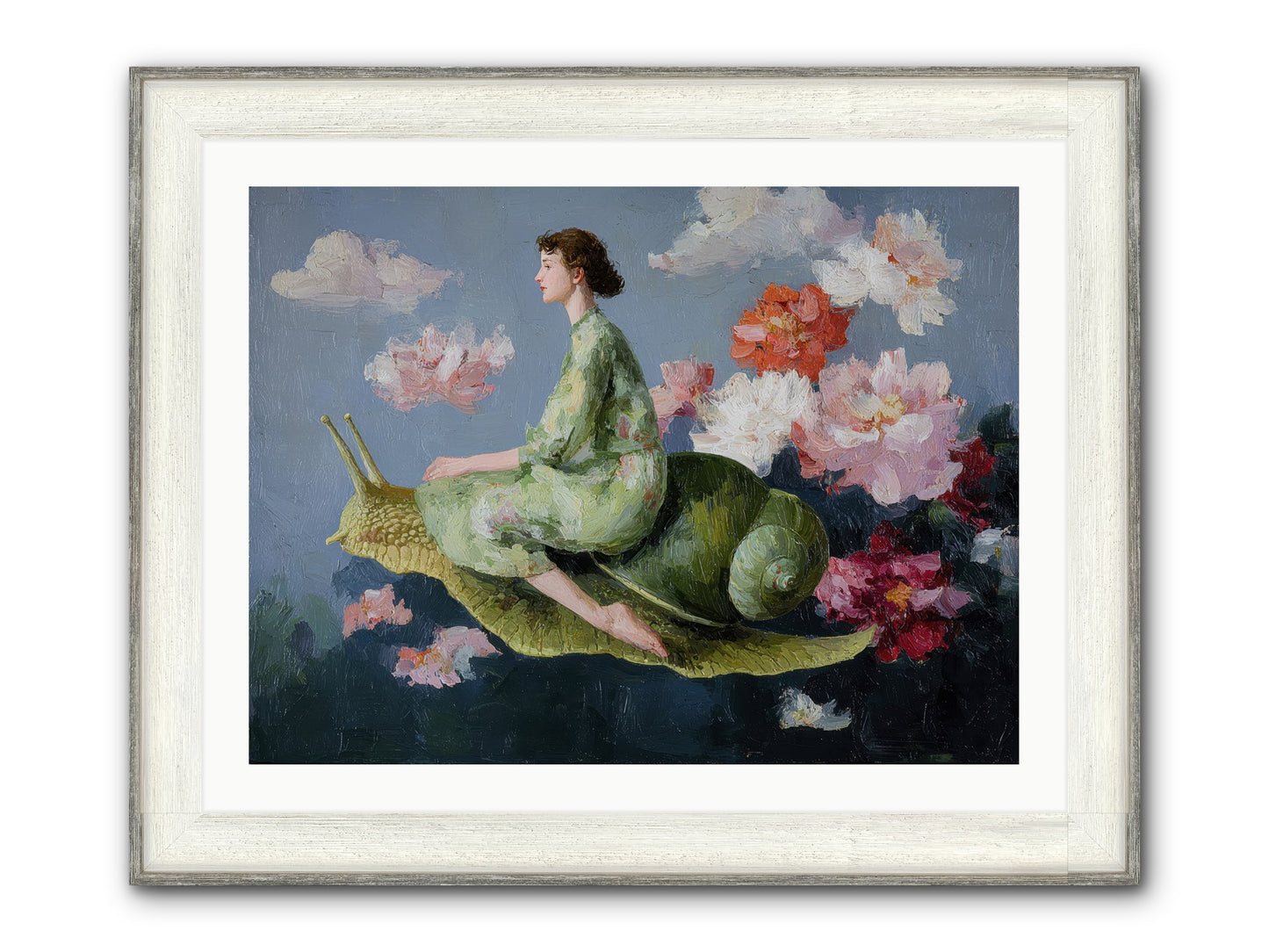 Clementine’s Call Framed Print - Driftwood White 32x24