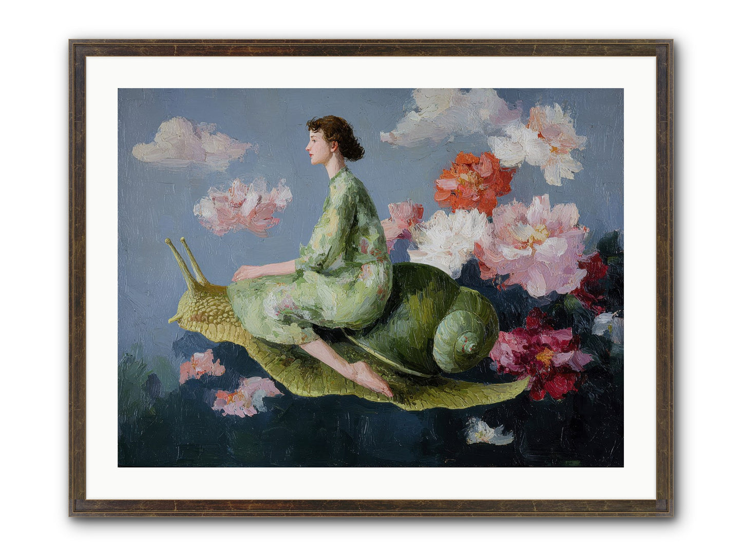 Clementine’s Call Framed Print - Slimwoods Black/Gold 32x24