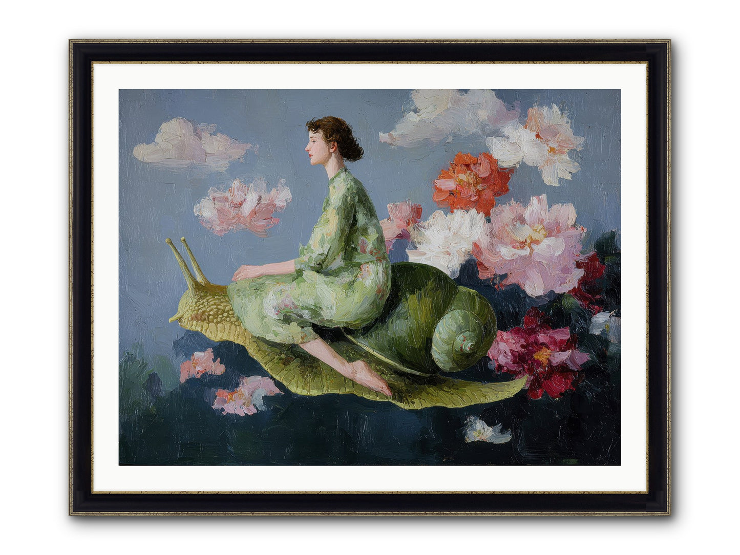 Clementine’s Call Framed Print - Black & Gold 40x30