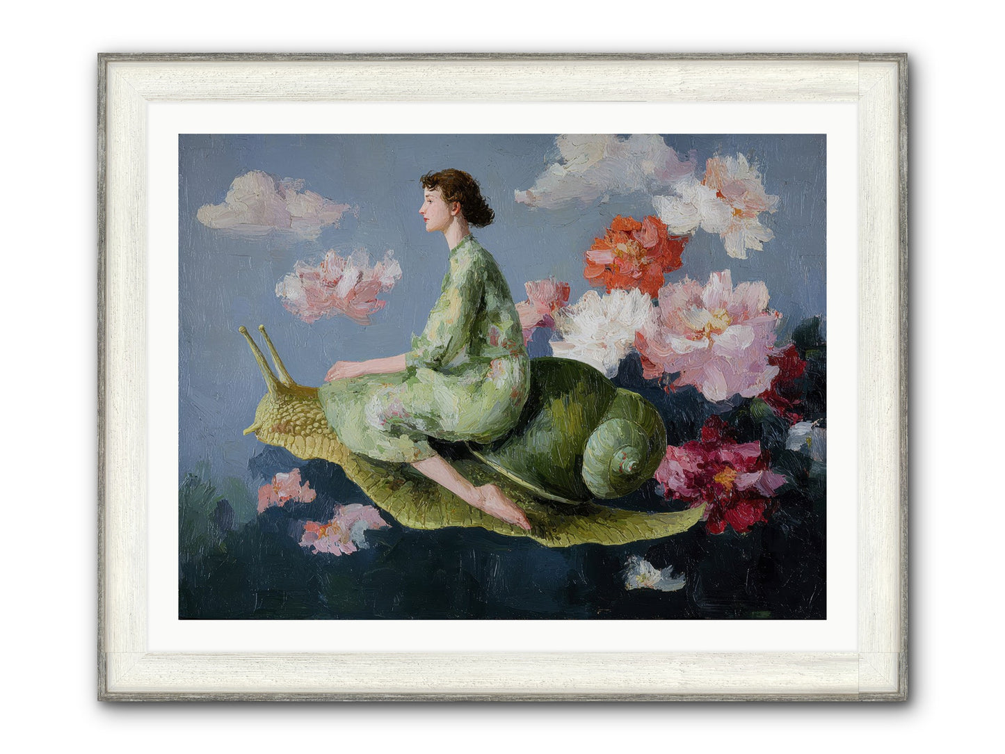 Clementine’s Call Framed Print - Driftwood White 40x30