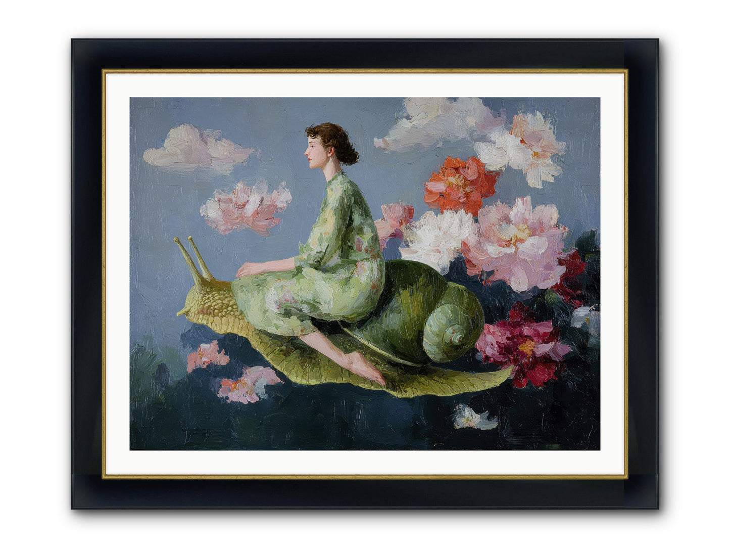 Clementine’s Call Framed Print - Wide Black w/Gold 40x30
