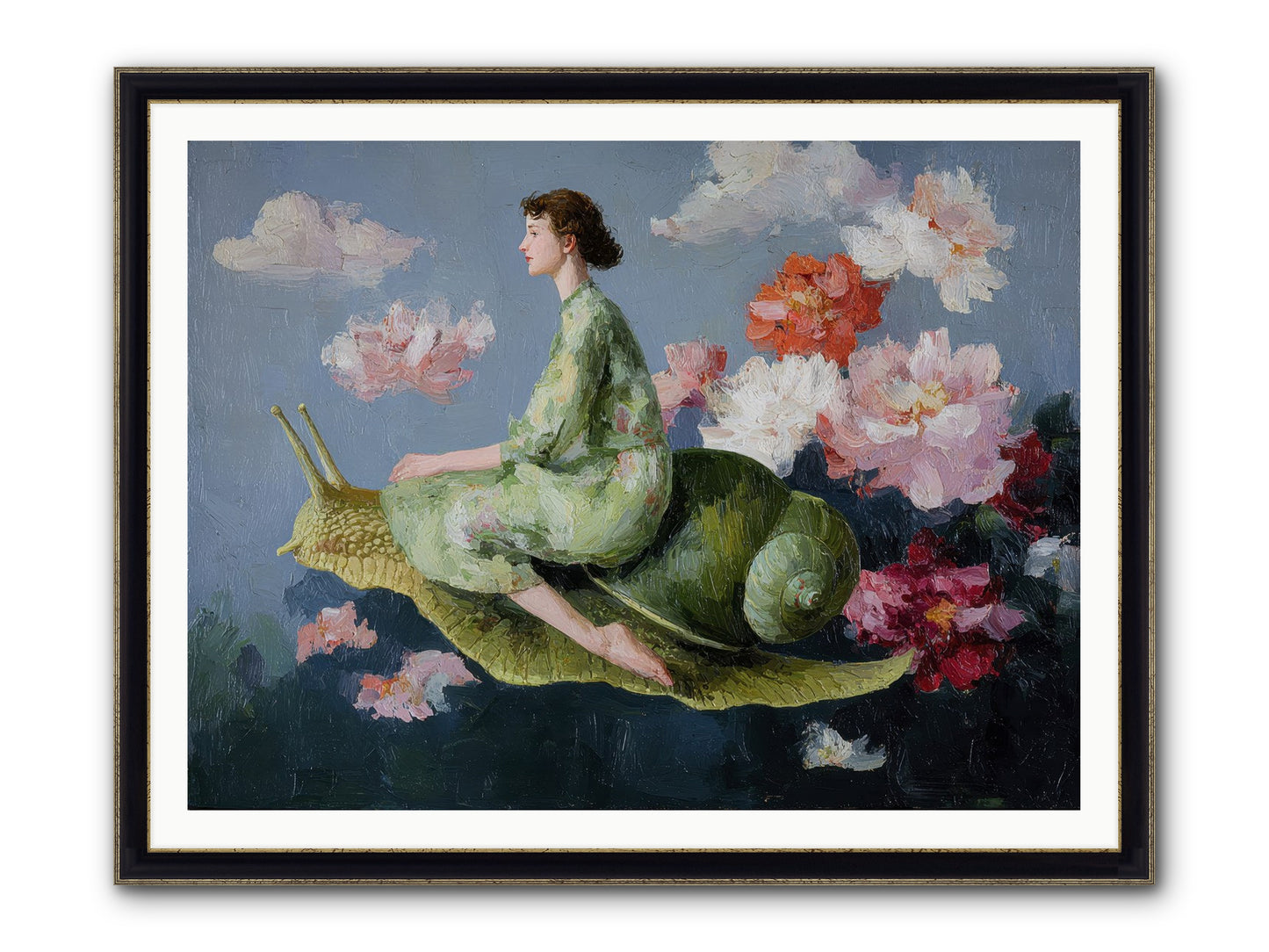 Clementine’s Call Framed Print - Black & Gold 48x36