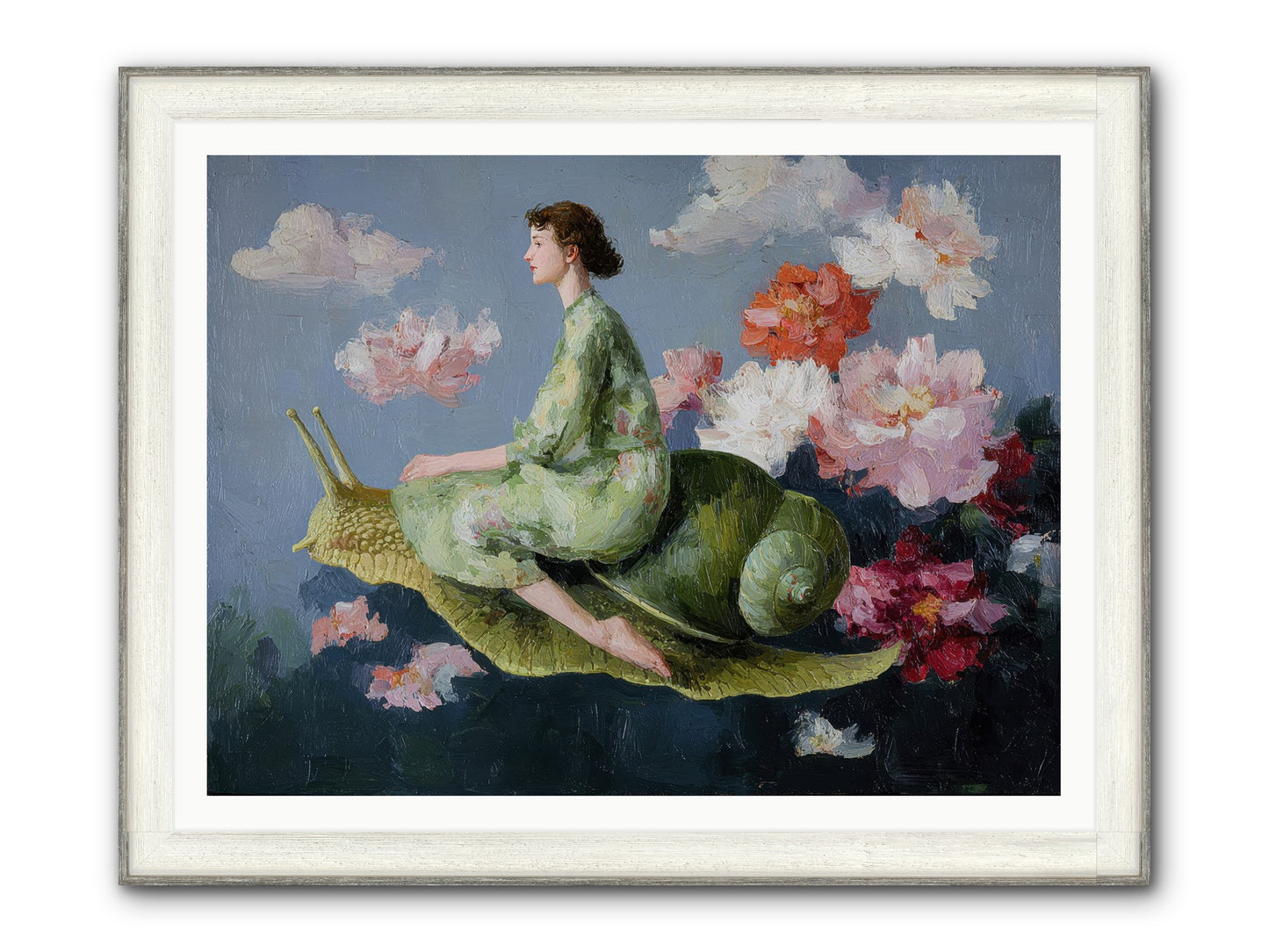 Clementine’s Call Framed Print - Driftwood White 48x36