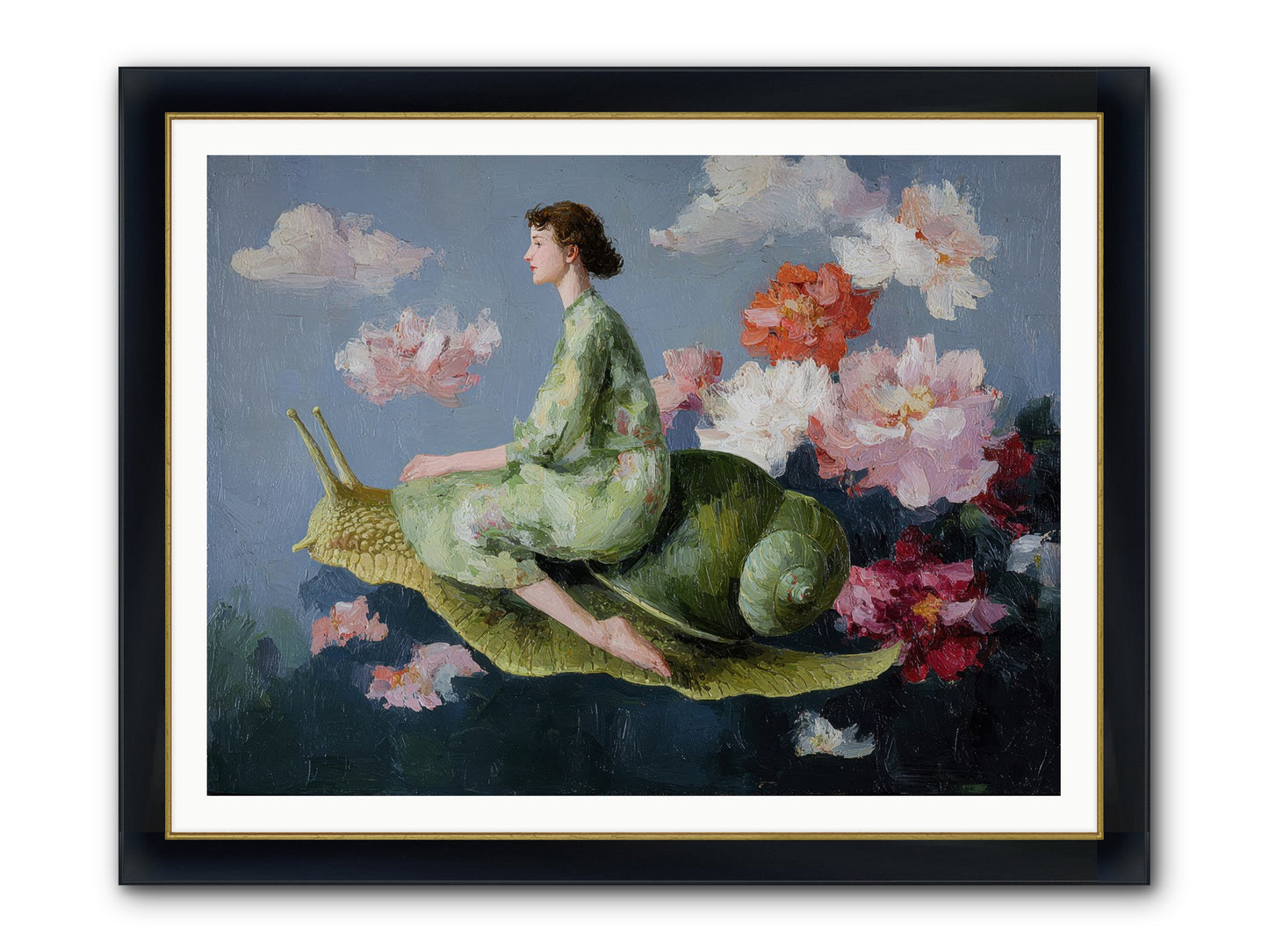 Clementine’s Call Framed Print - Wide Black w/Gold 48x36