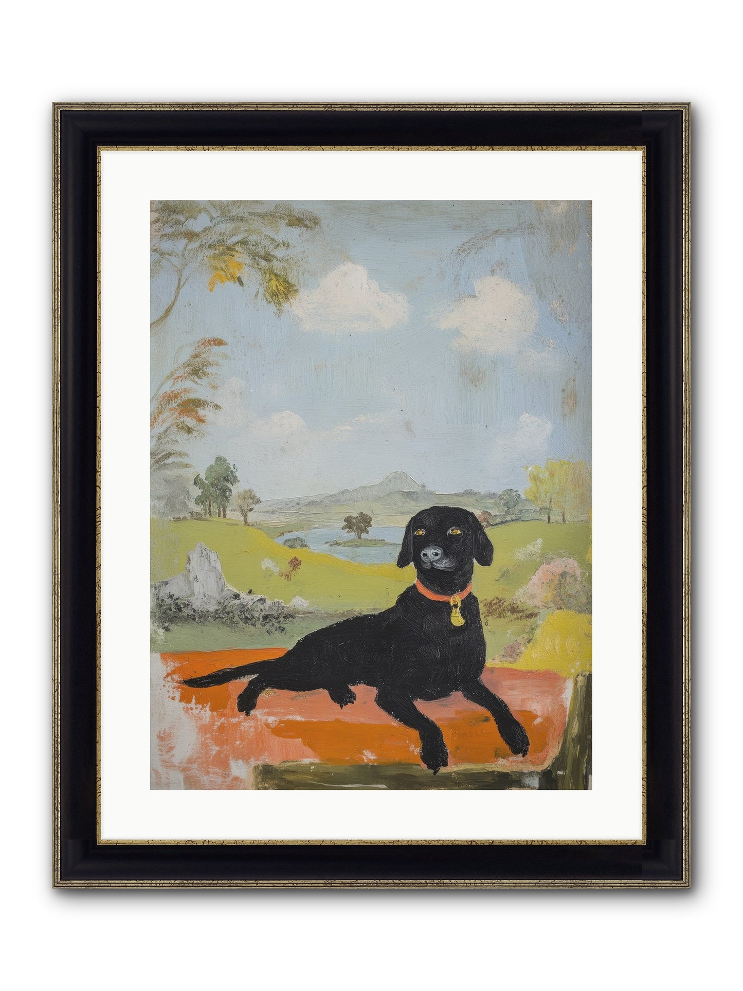 Cleopatra Framed Print - Black & Gold 18x24