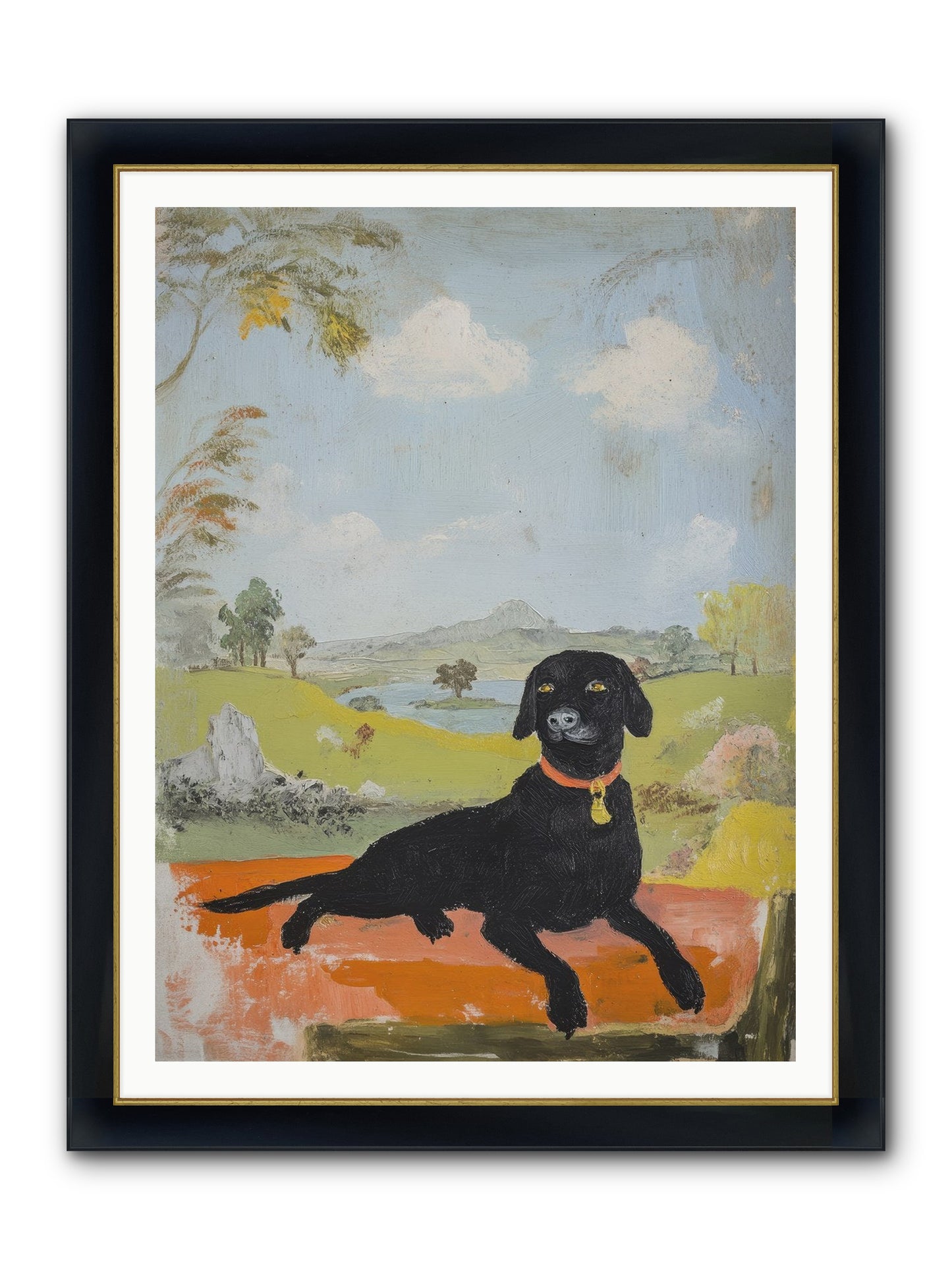Cleopatra Framed Print - Wide Black w/Gold 36x48