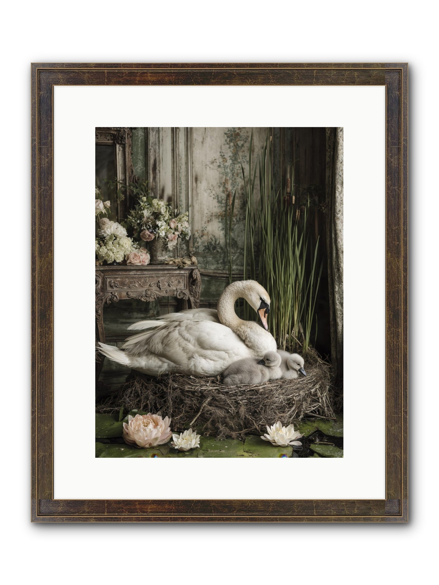 Cloud-Kissed Framed Print - Slimwoods Black/Gold 12x16