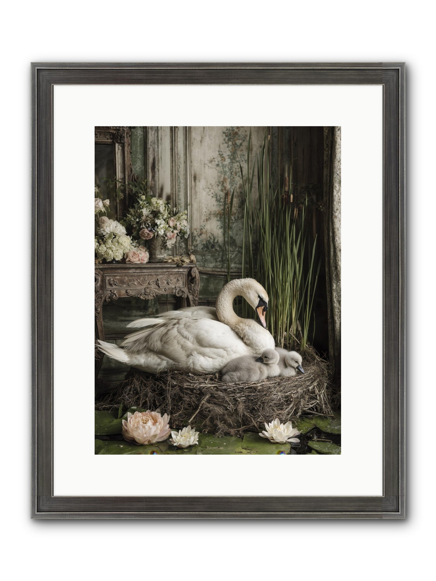 Cloud-Kissed Framed Print - Slimwoods Black/Silver 12x16