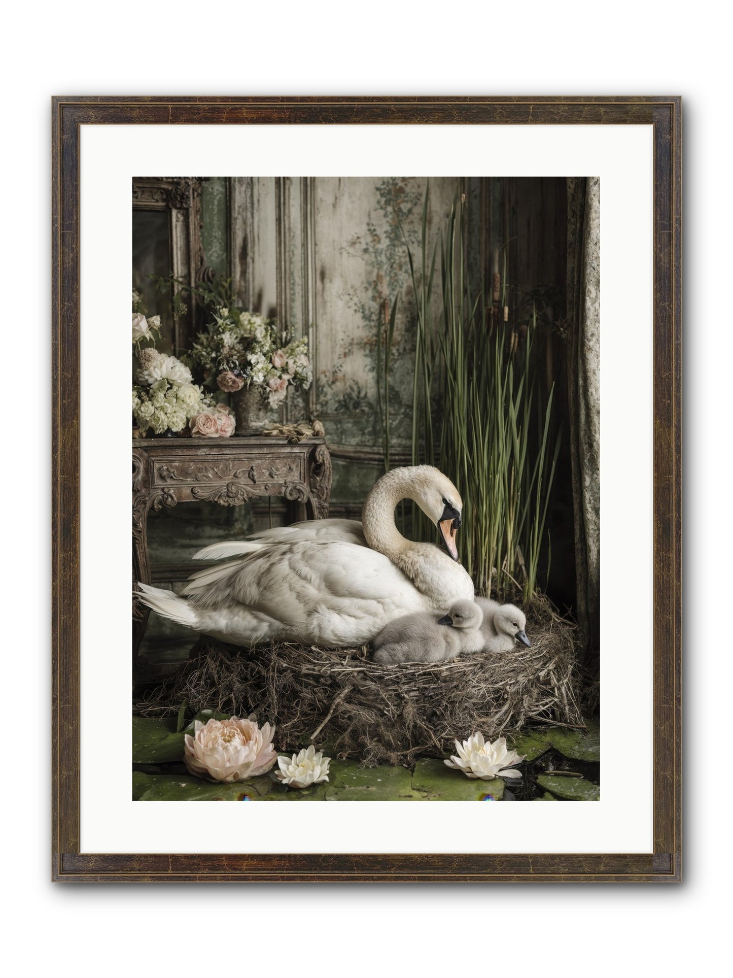 Cloud-Kissed Framed Print - Slimwoods Black/Gold 18x24
