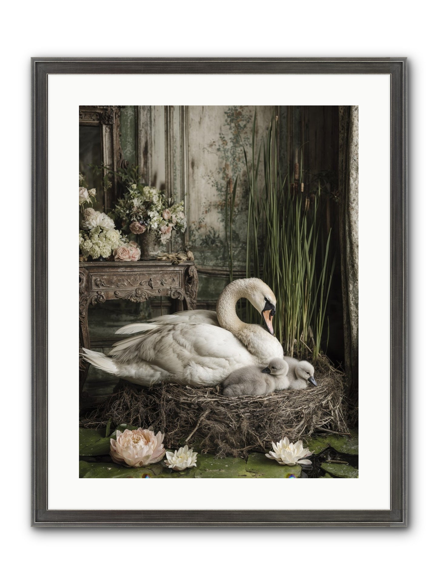 Cloud-Kissed Framed Print - Slimwoods Black/Silver 18x24