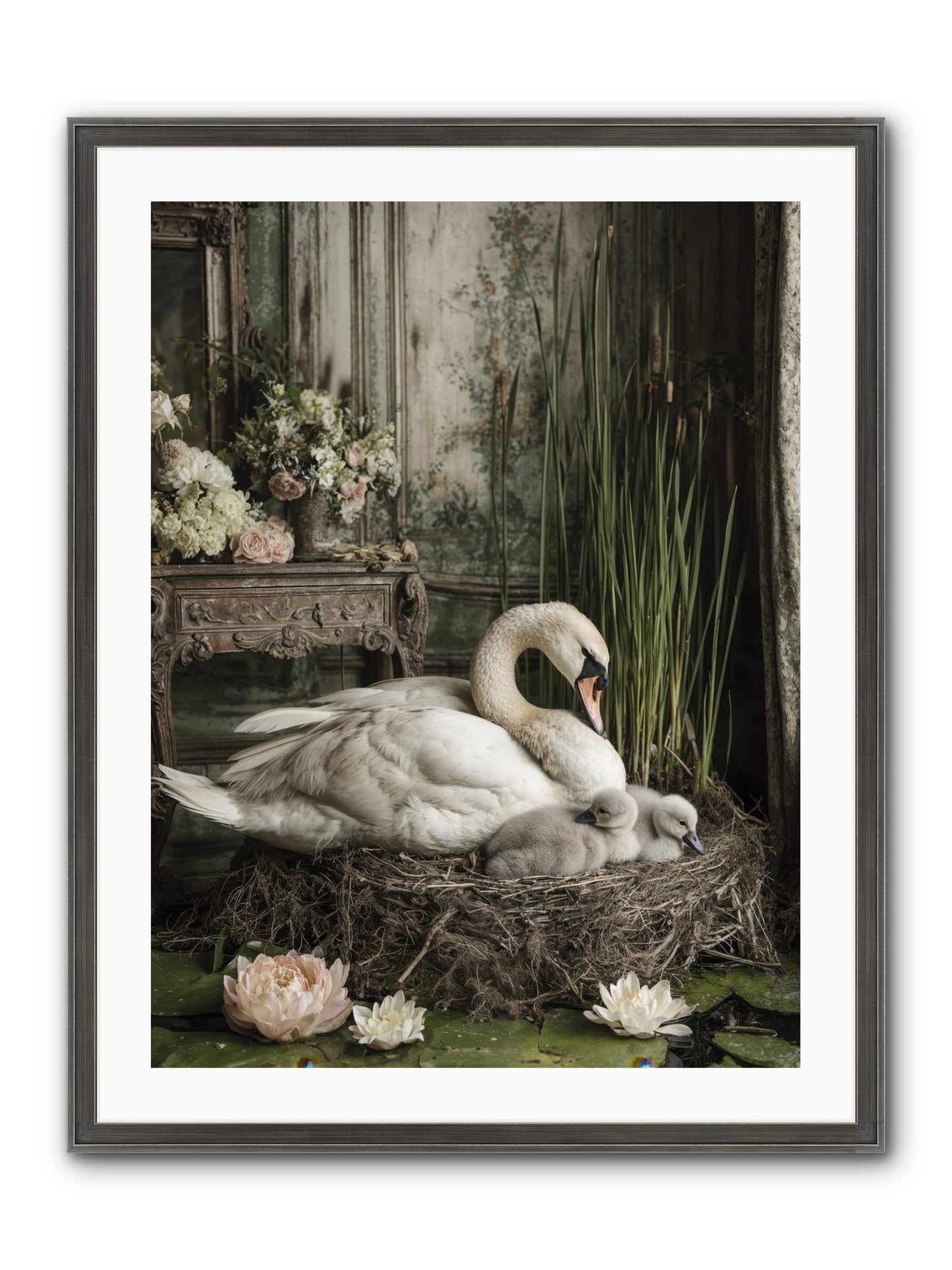 Cloud-Kissed Framed Print - Slimwoods Black/Silver 24x32
