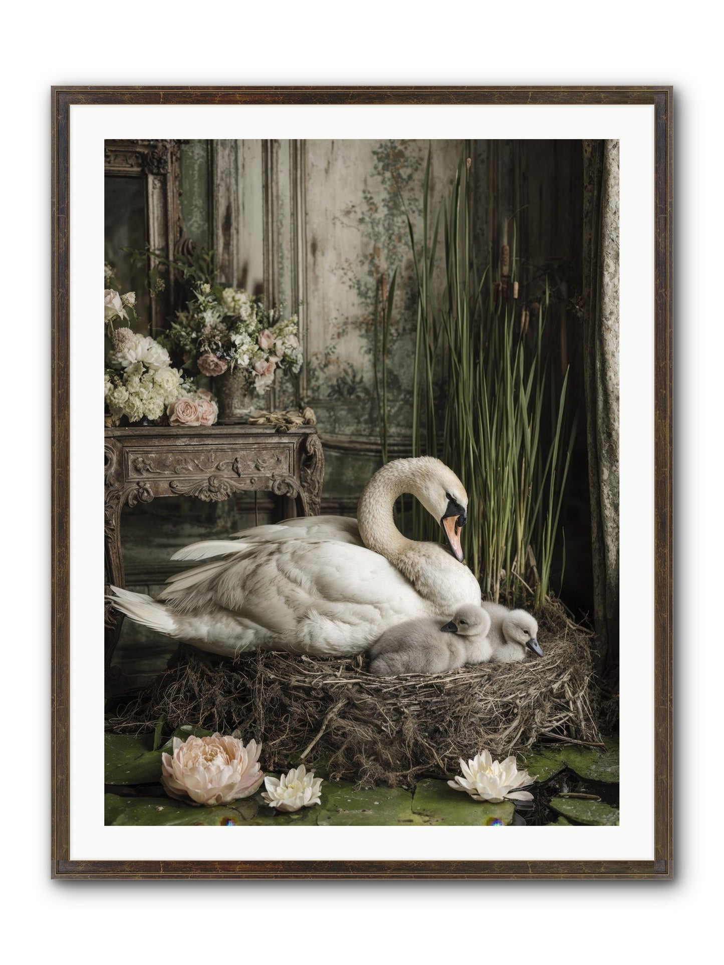 Cloud-Kissed Framed Print - Slimwoods Black/Gold 30x40