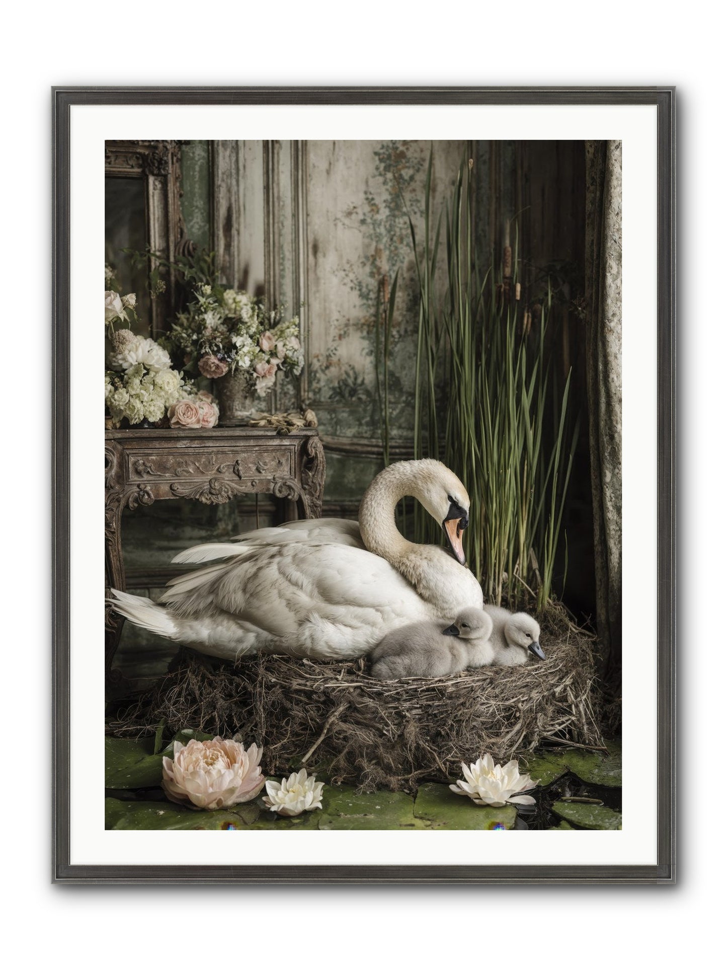 Cloud-Kissed Framed Print - Slimwoods Black/Silver 30x40
