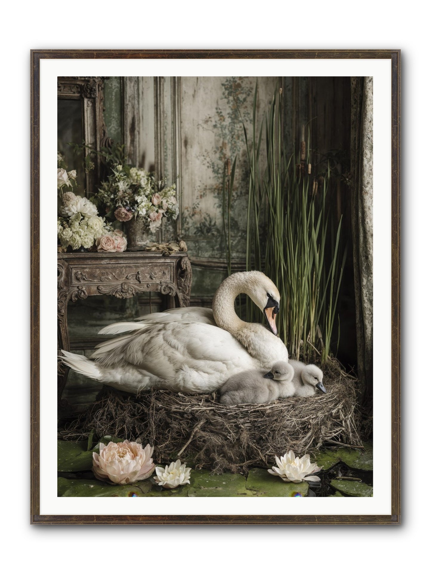 Cloud-Kissed Framed Print - Slimwoods Black/Gold 36x48