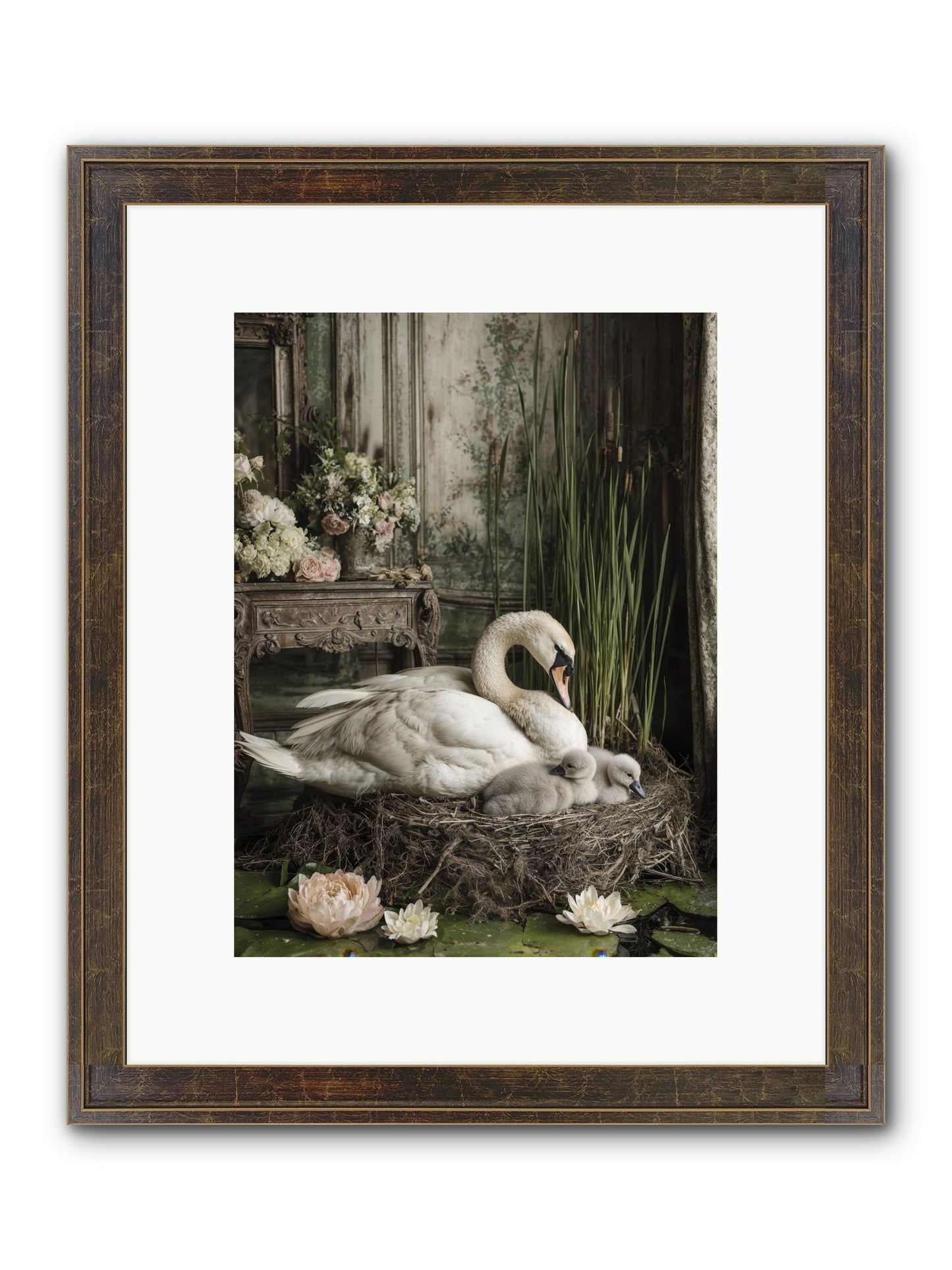 Cloud-Kissed Framed Print - Slimwoods Black/Gold 9x12