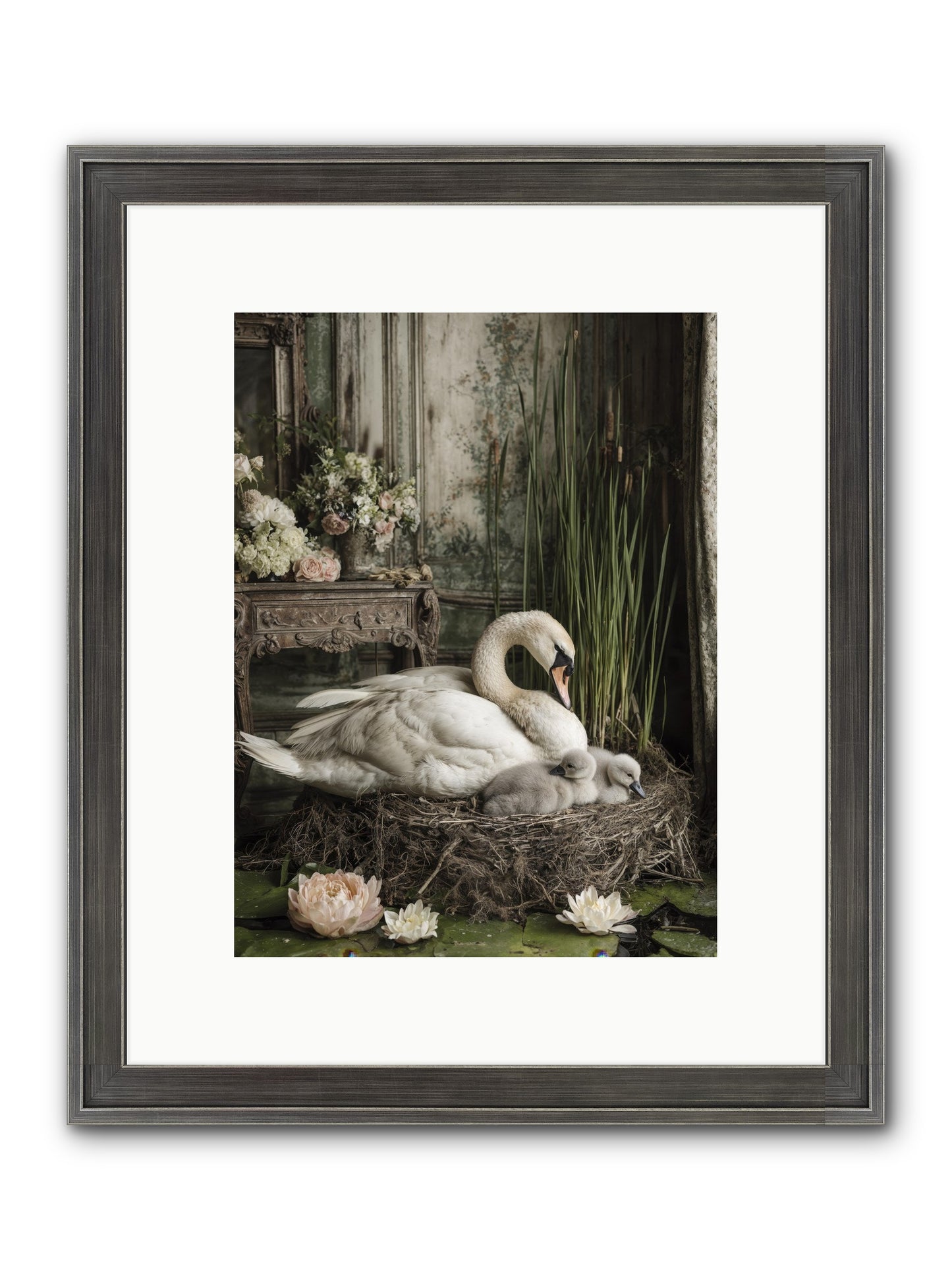 Cloud-Kissed Framed Print - Slimwoods Black/Silver 9x12