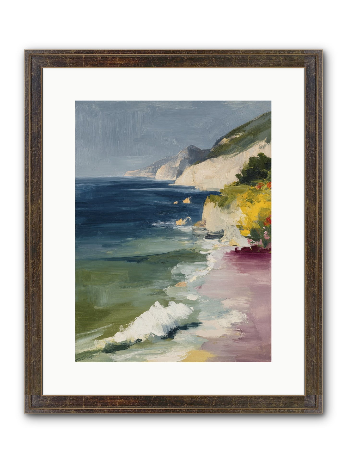 Cloudless Skies Framed Print - Slimwoods Black/Gold 12x16