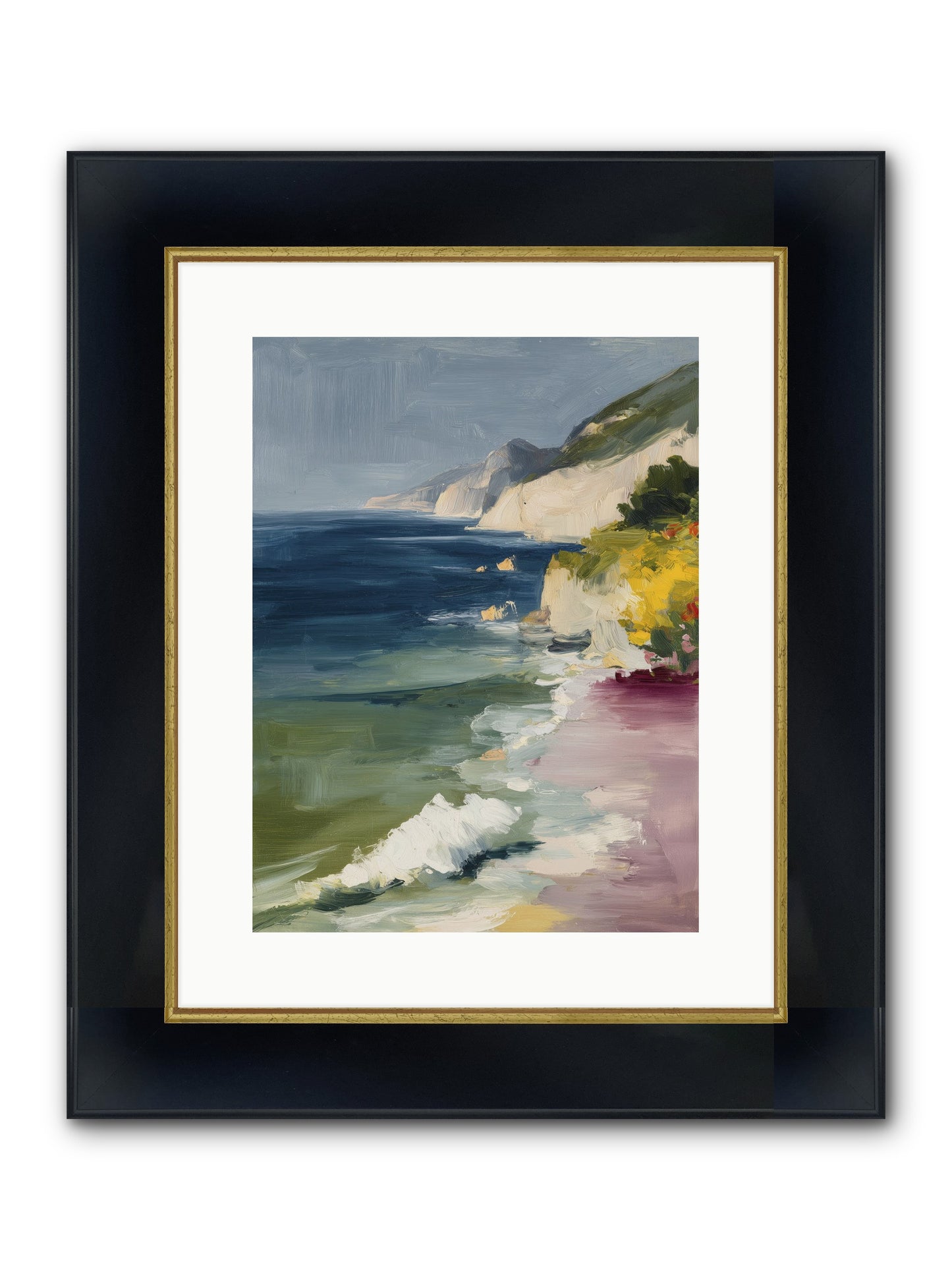 Cloudless Skies Framed Print - Wide Black w/Gold 12x16