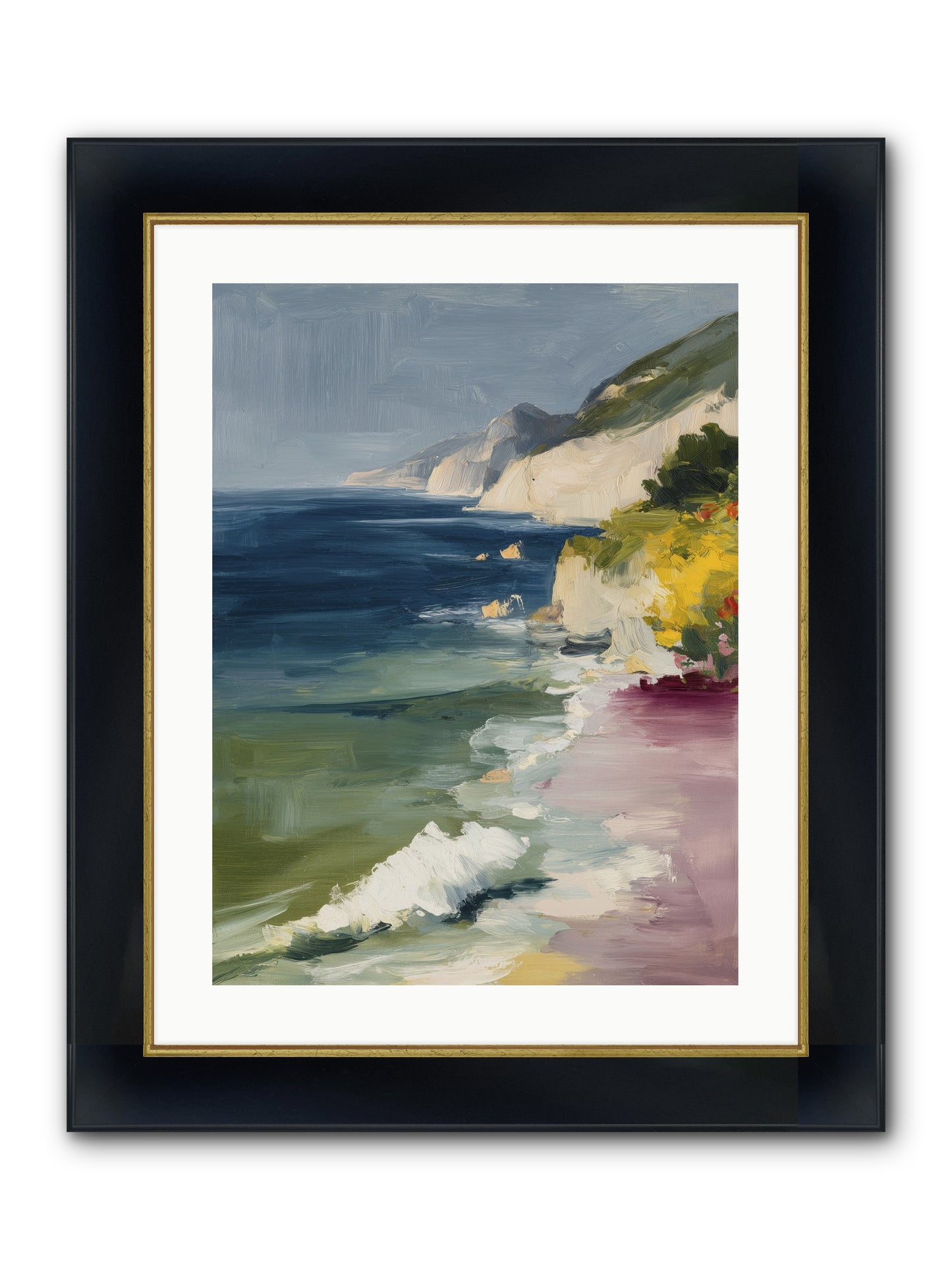 Cloudless Skies Framed Print - Wide Black w/Gold 18x24