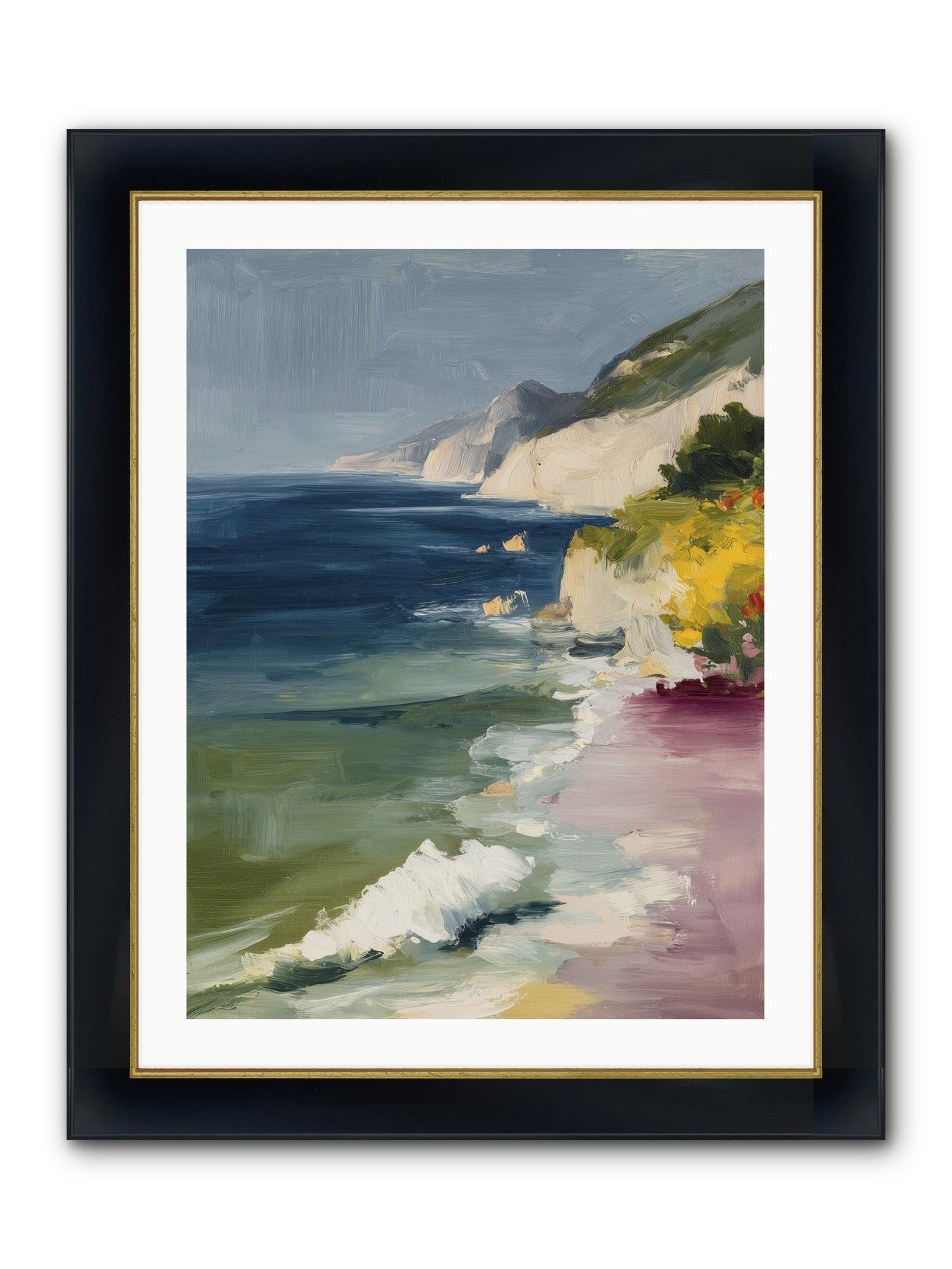 Cloudless Skies Framed Print - Wide Black w/Gold 24x32