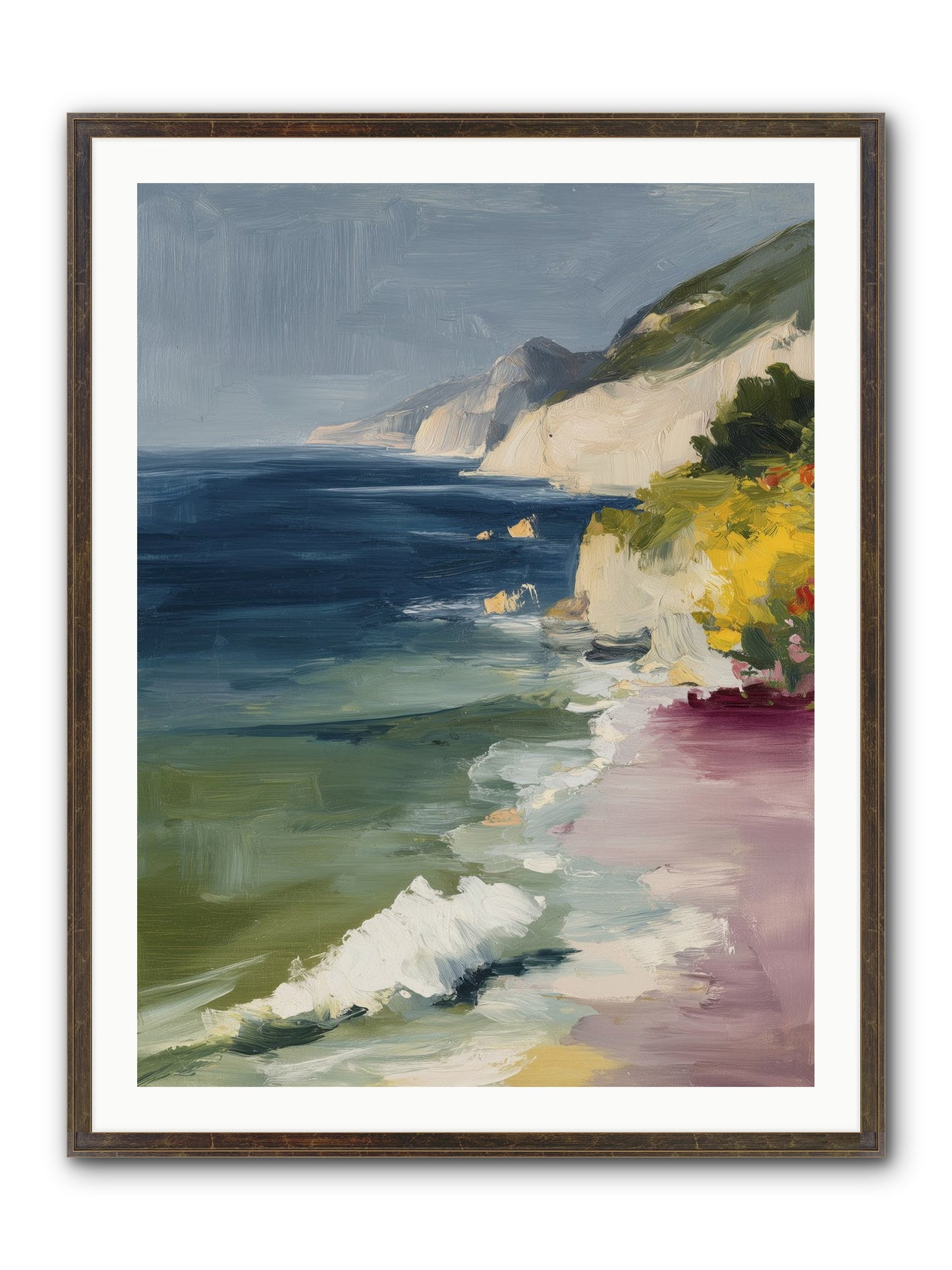 Cloudless Skies Framed Print - Slimwoods Black/Gold 30x40