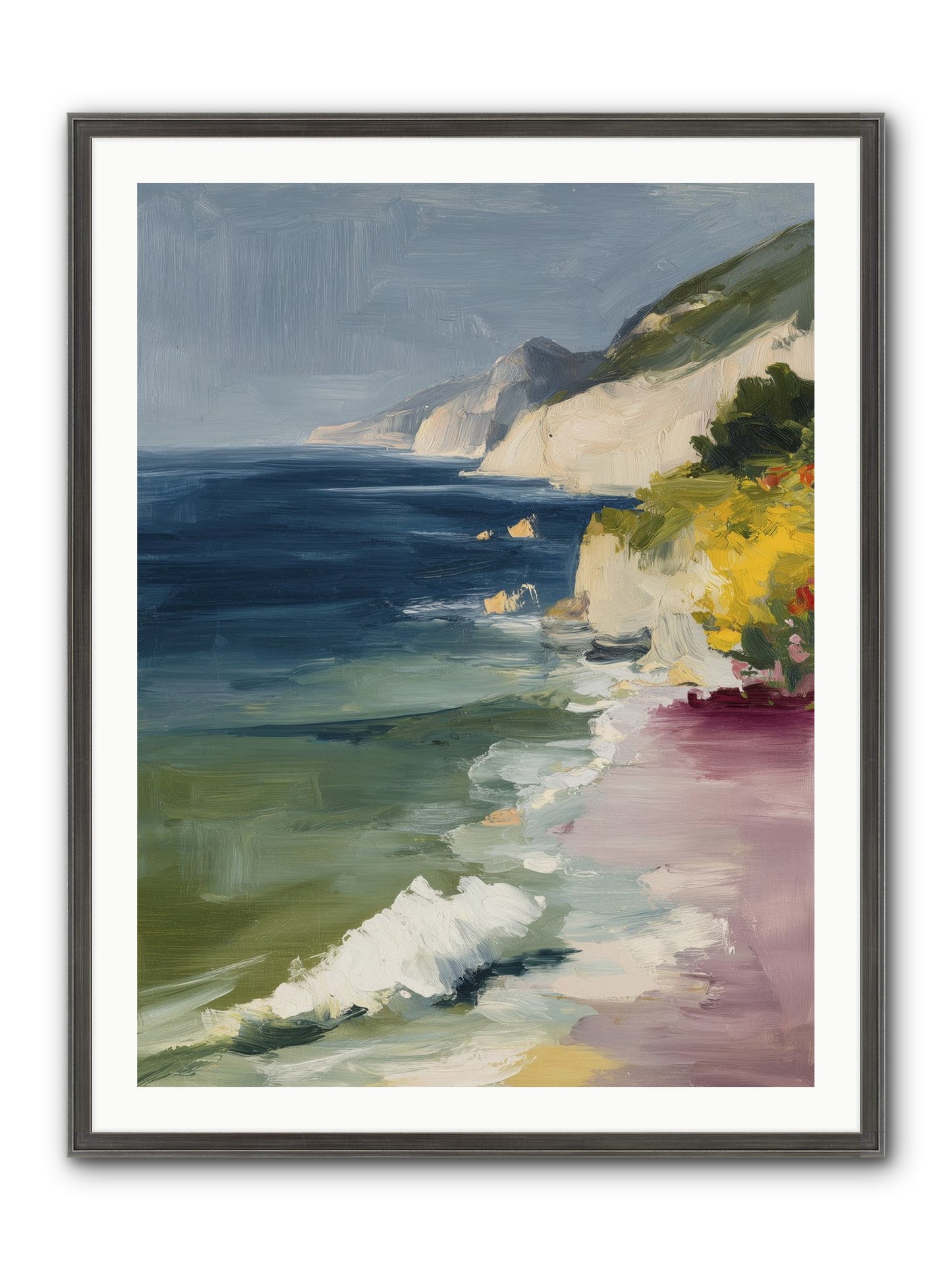Cloudless Skies Framed Print - Slimwoods Black/Silver 30x40