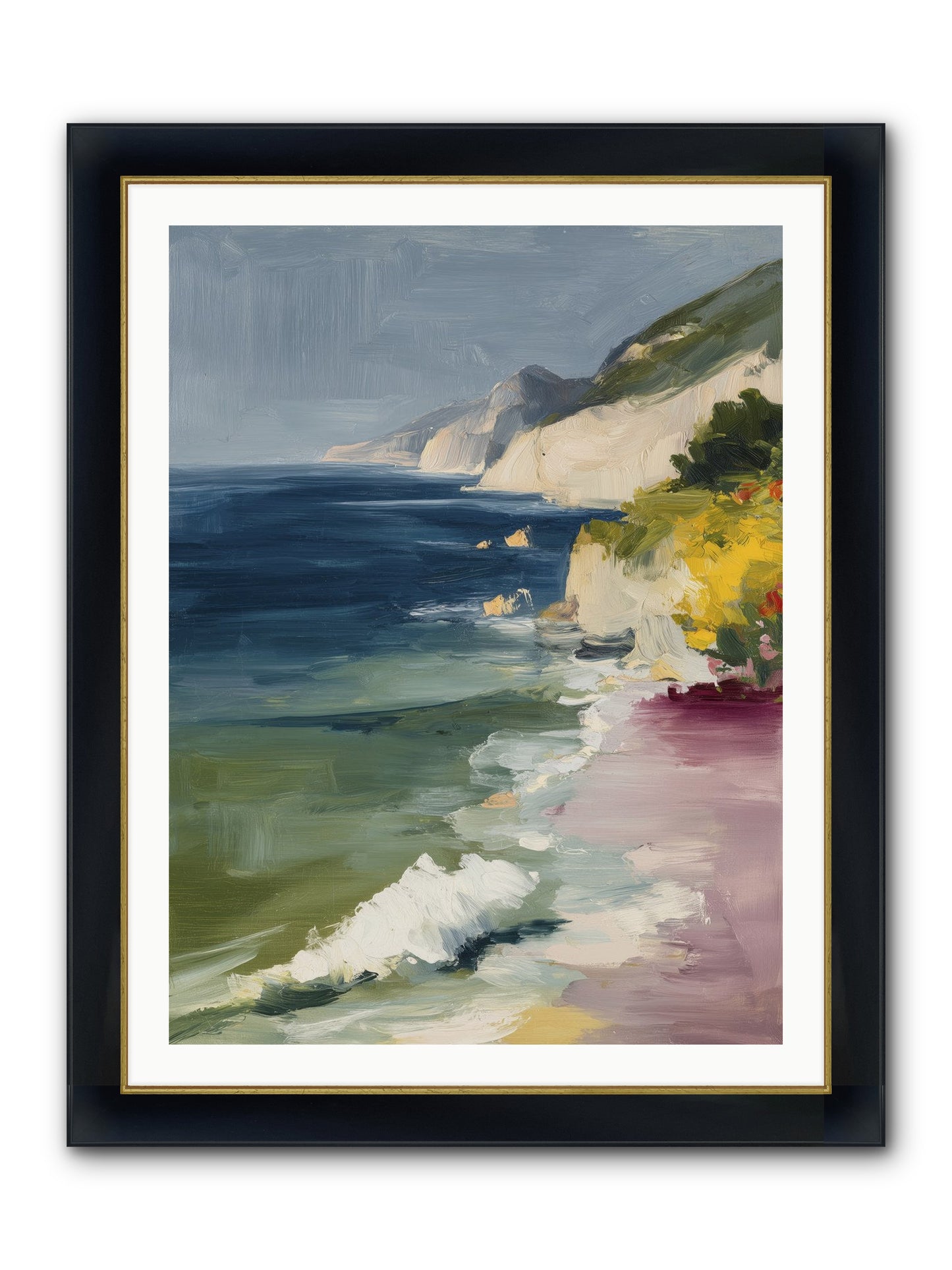 Cloudless Skies Framed Print - Wide Black w/Gold 30x40