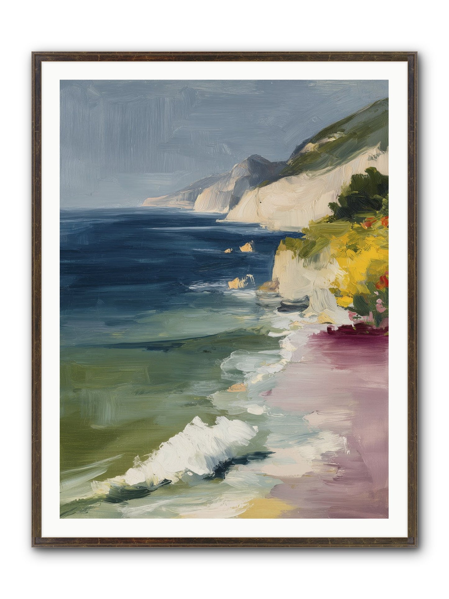 Cloudless Skies Framed Print - Slimwoods Black/Gold 36x48