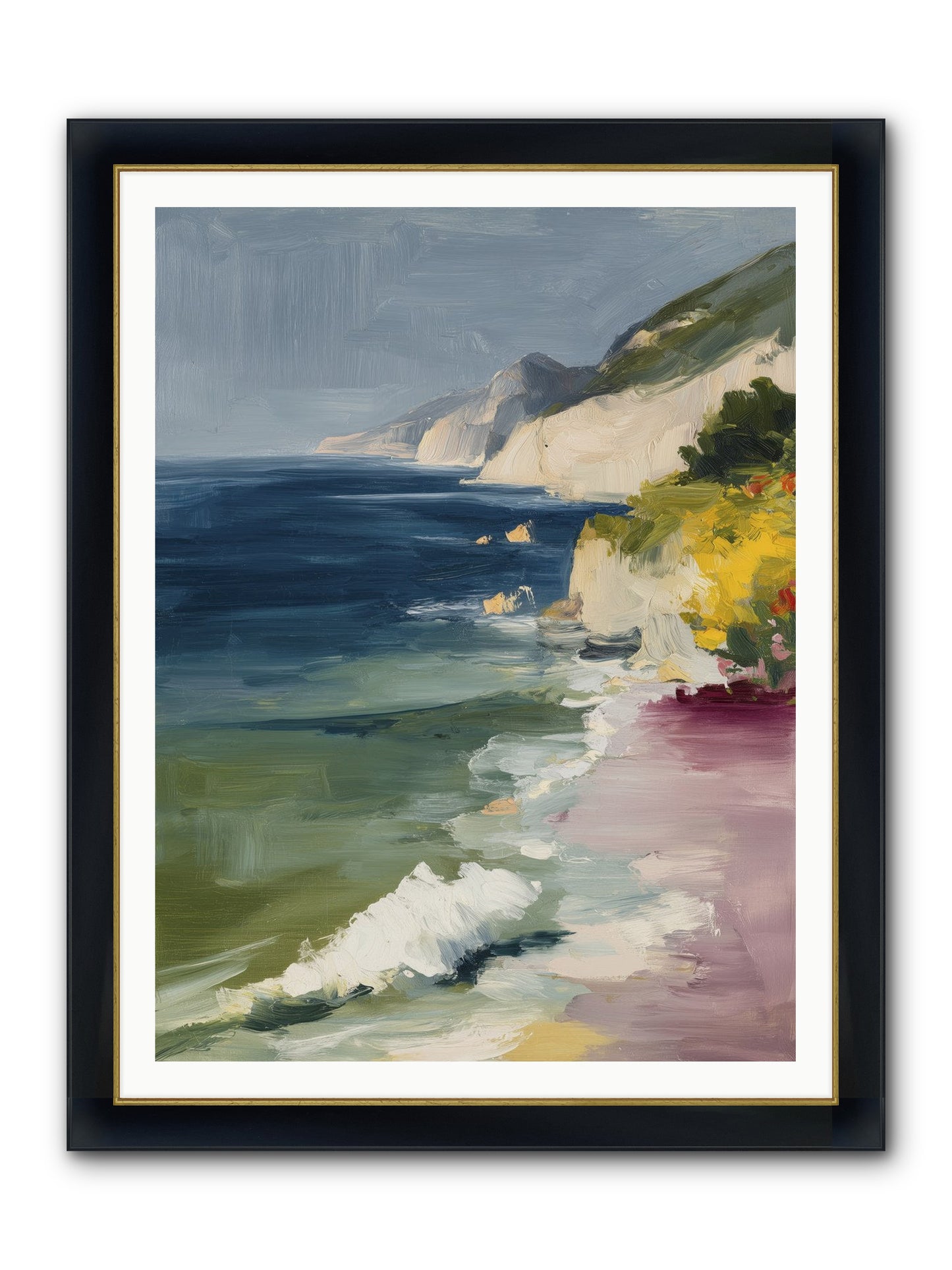 Cloudless Skies Framed Print - Wide Black w/Gold 36x48