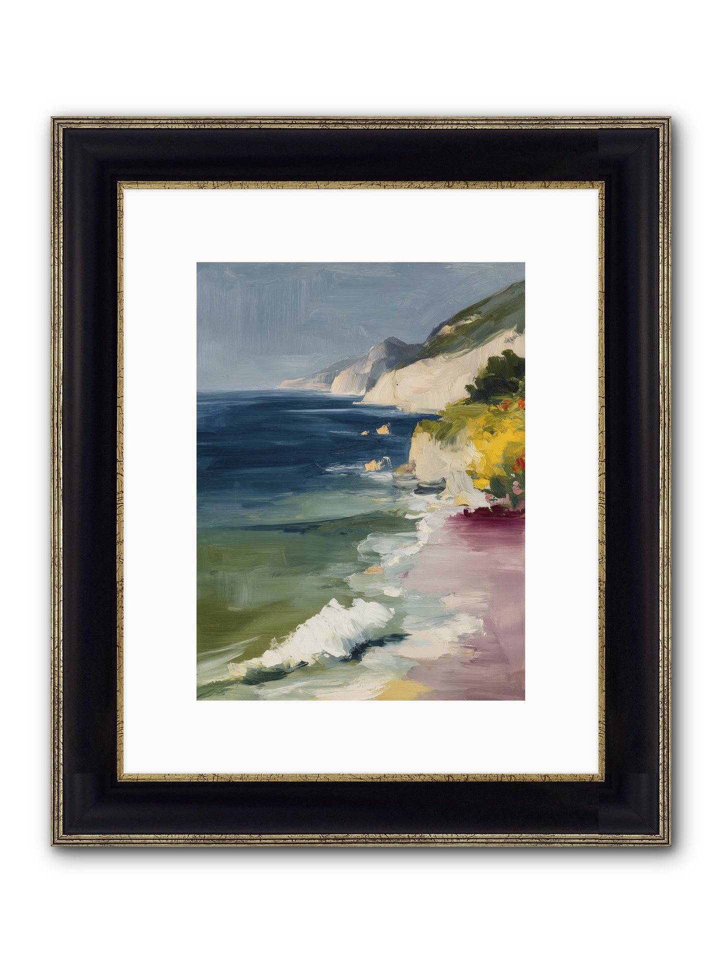 Cloudless Skies Framed Print - Black & Gold 9x12
