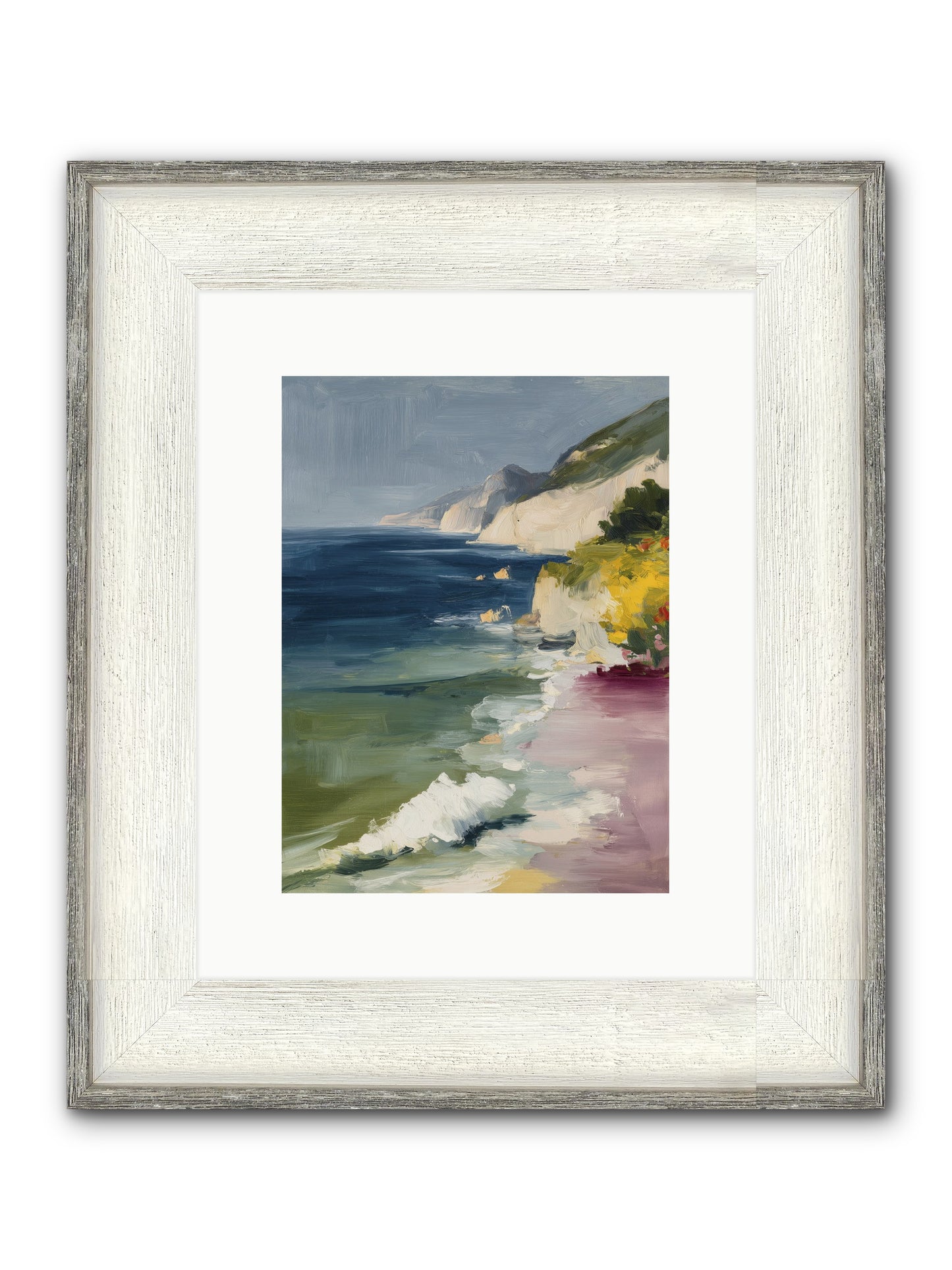 Cloudless Skies Framed Print - Driftwood White 9x12