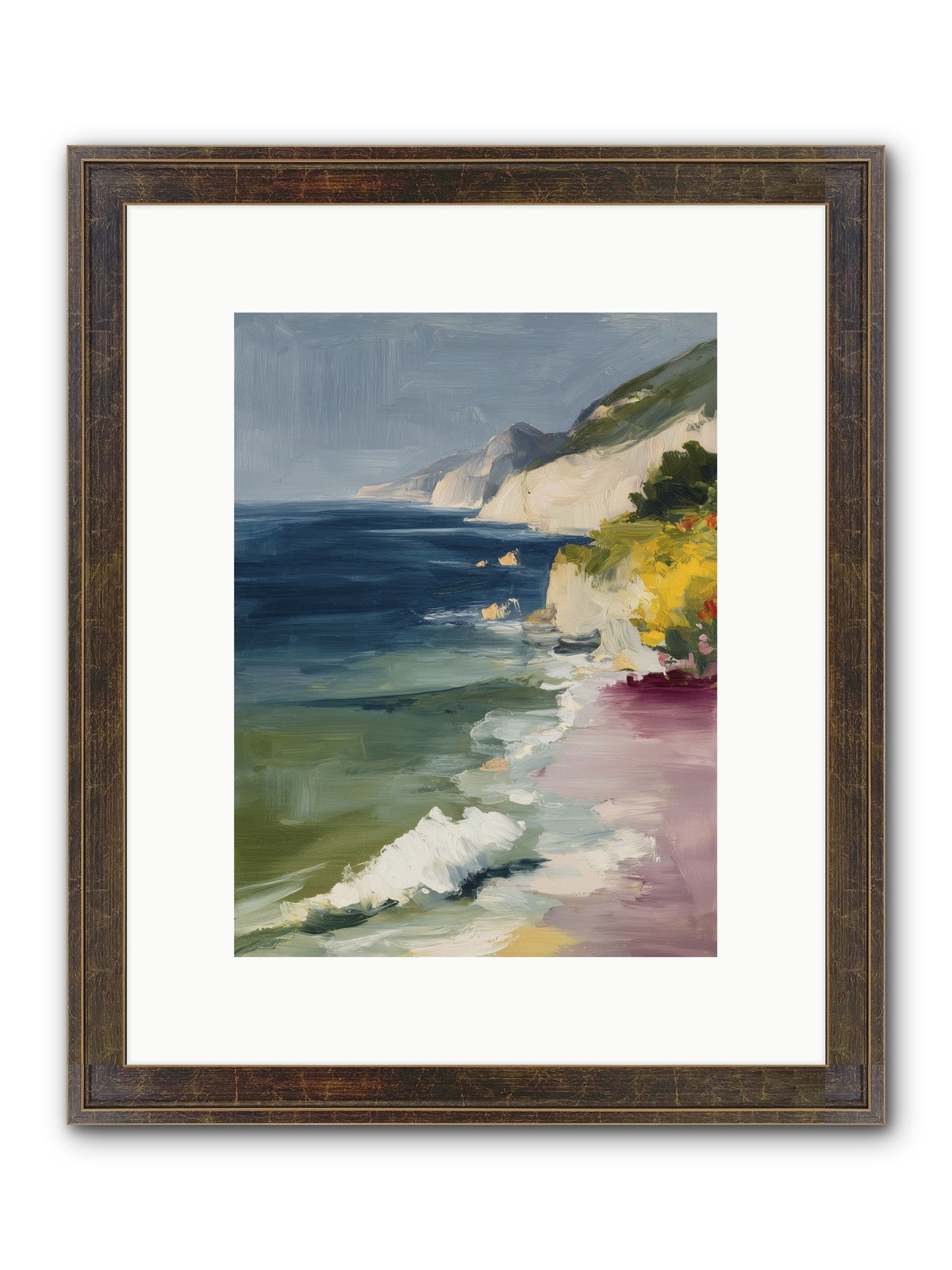 Cloudless Skies Framed Print - Slimwoods Black/Gold 9x12