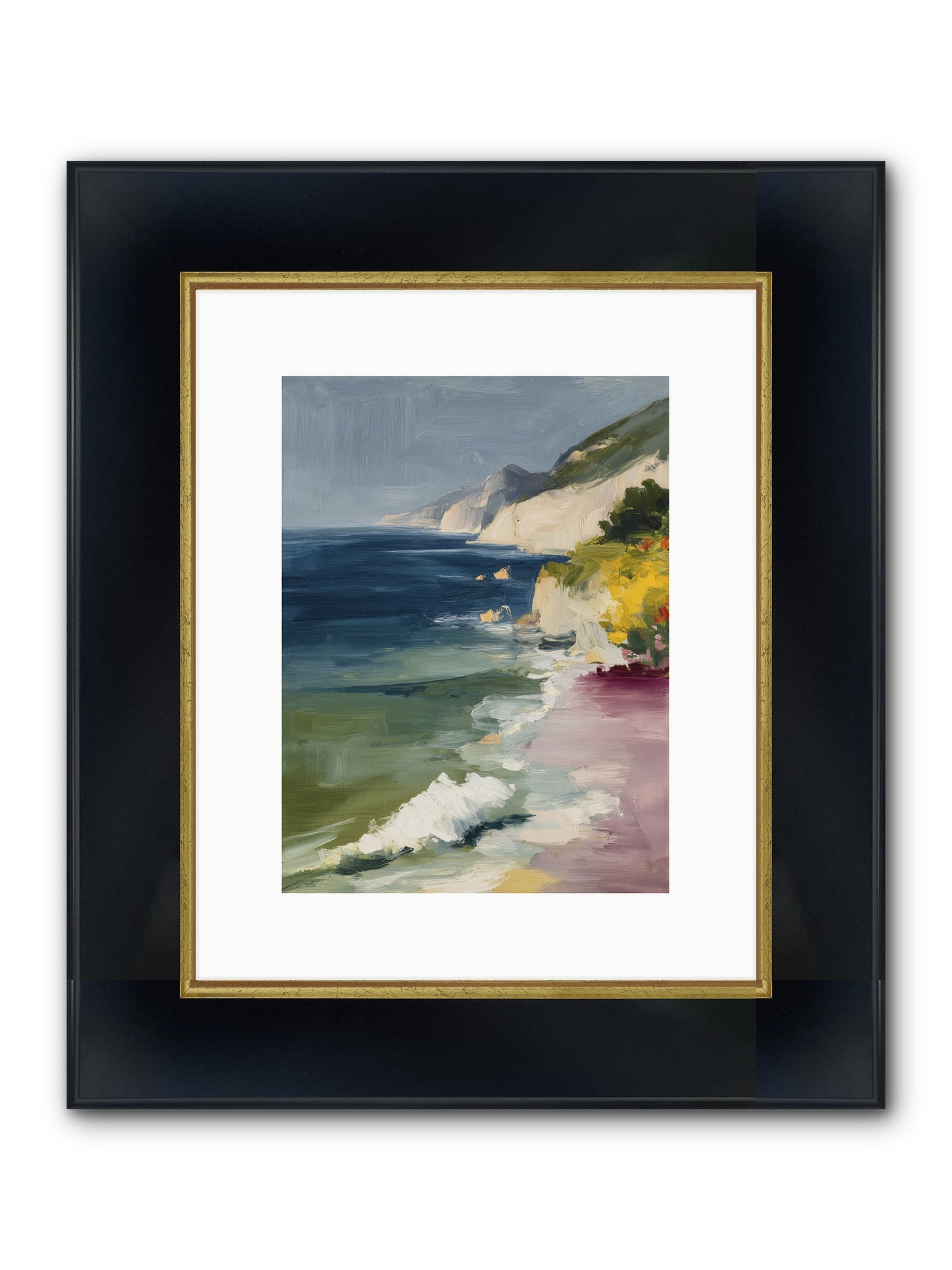 Cloudless Skies Framed Print - Wide Black w/Gold 9x12