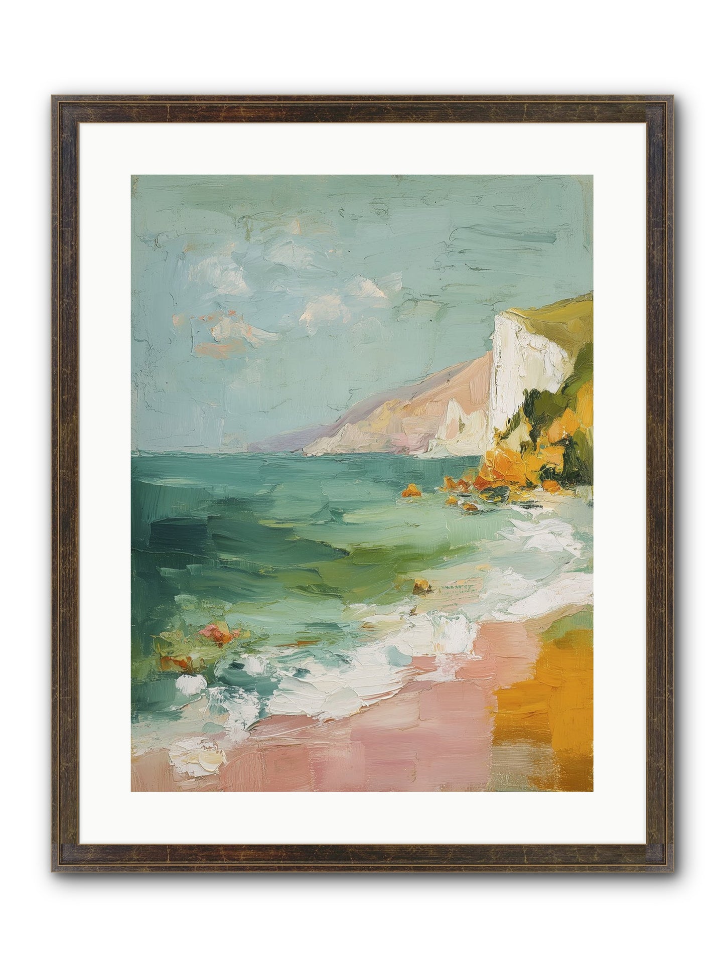 Clouds Across Blue Framed Print - Slimwoods Black/Gold 18x24