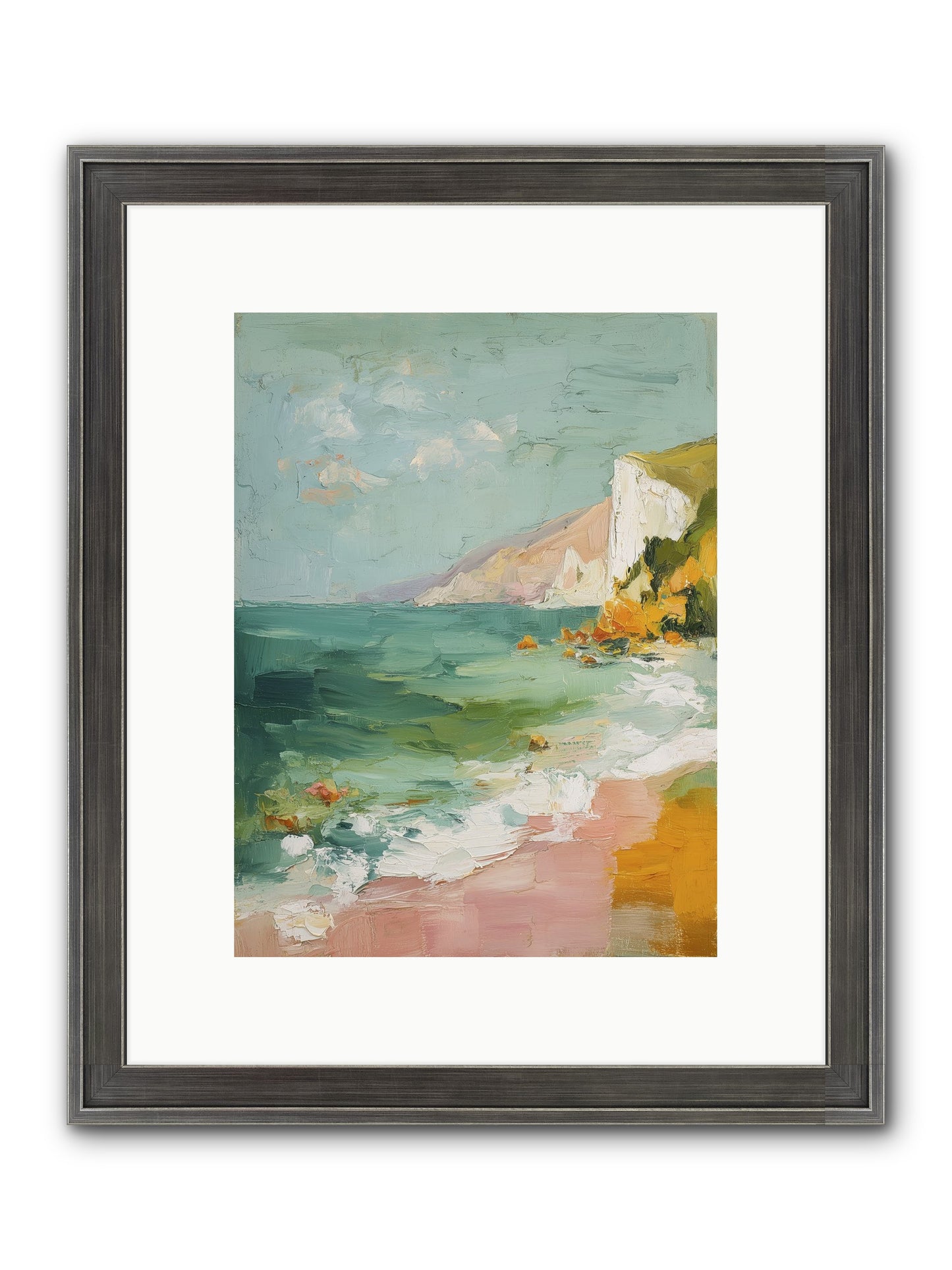 Clouds Across Blue Framed Print - Slimwoods Black/Silver 9x12
