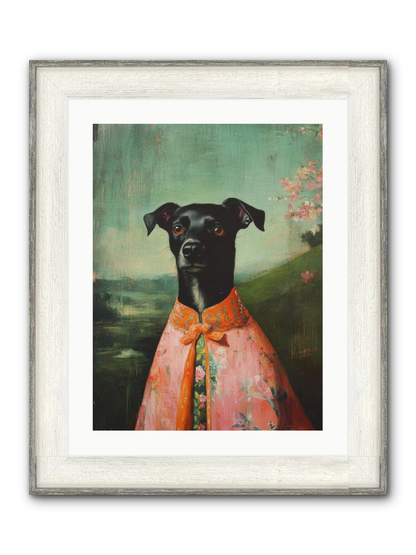 Clover Mae Framed Print - Driftwood White 18x24