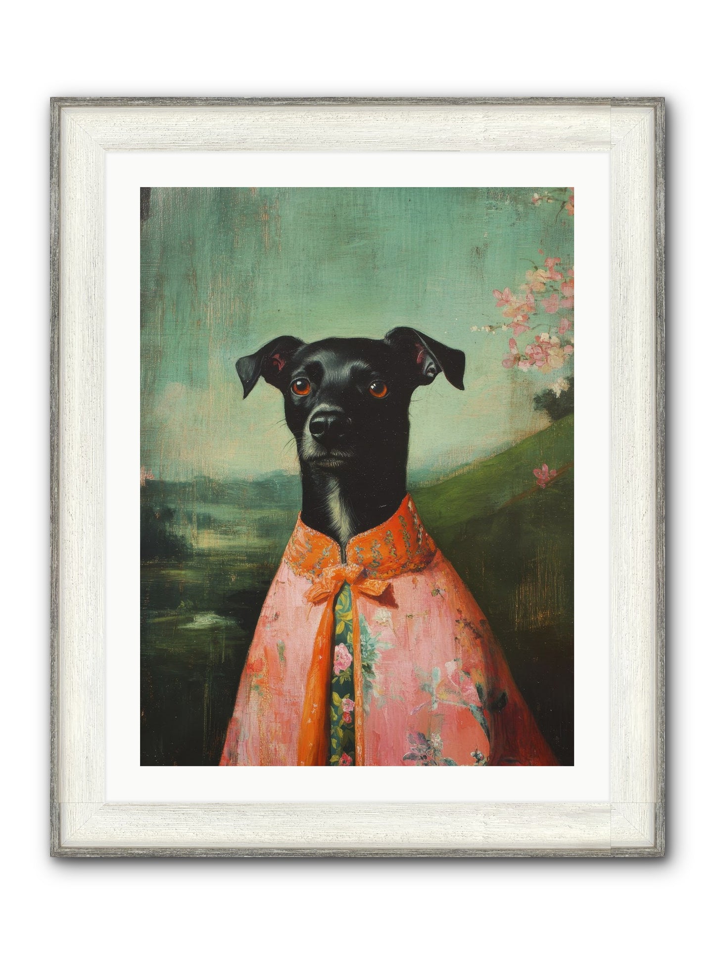Clover Mae Framed Print - Driftwood White 24x32