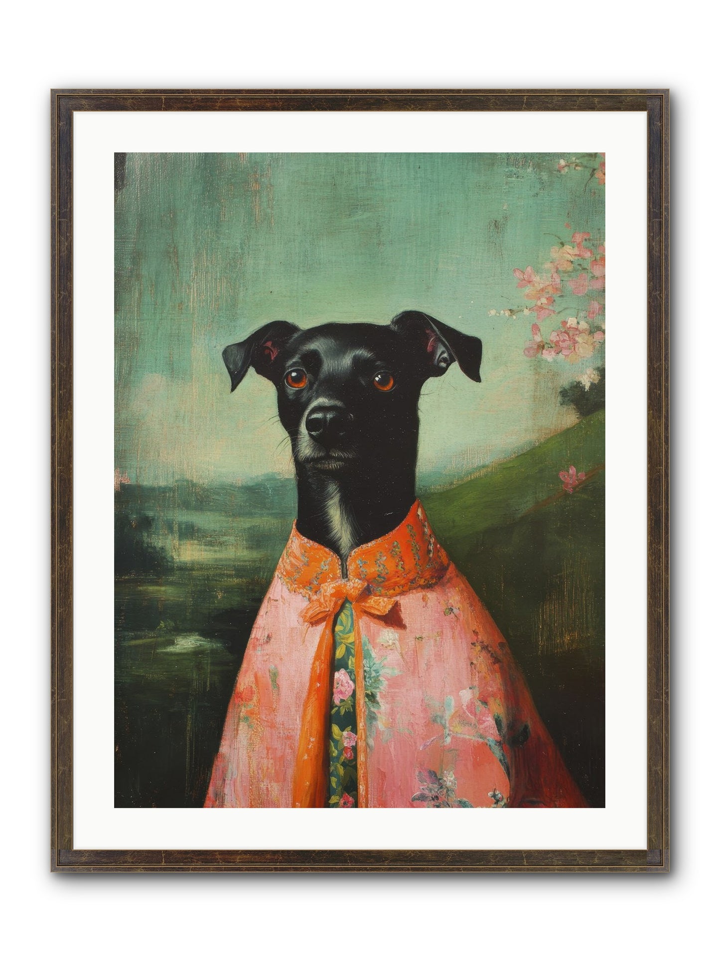 Clover Mae Framed Print - Slimwoods Black/Gold 24x32
