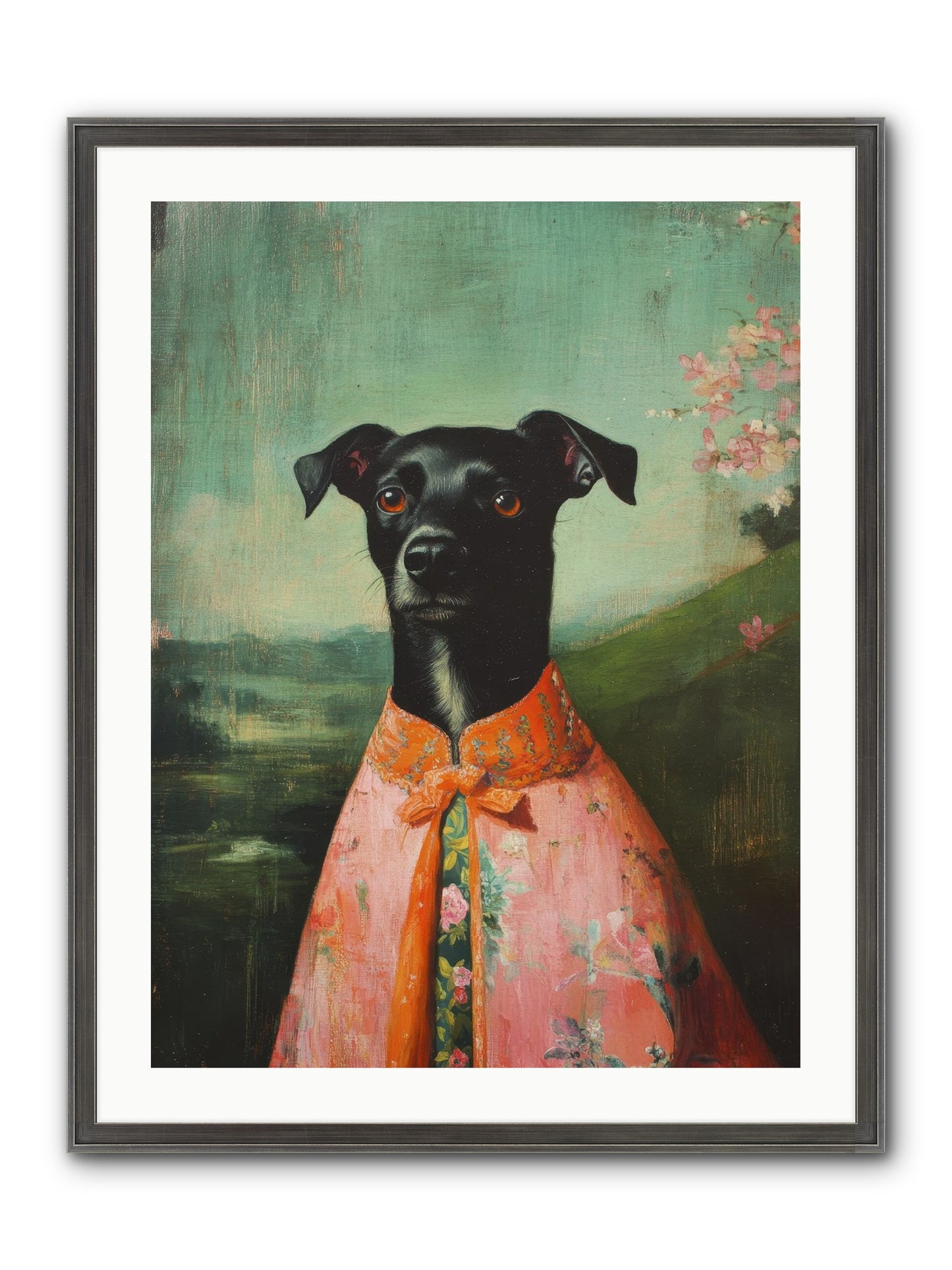 Clover Mae Framed Print - Slimwoods Black/Silver 24x32