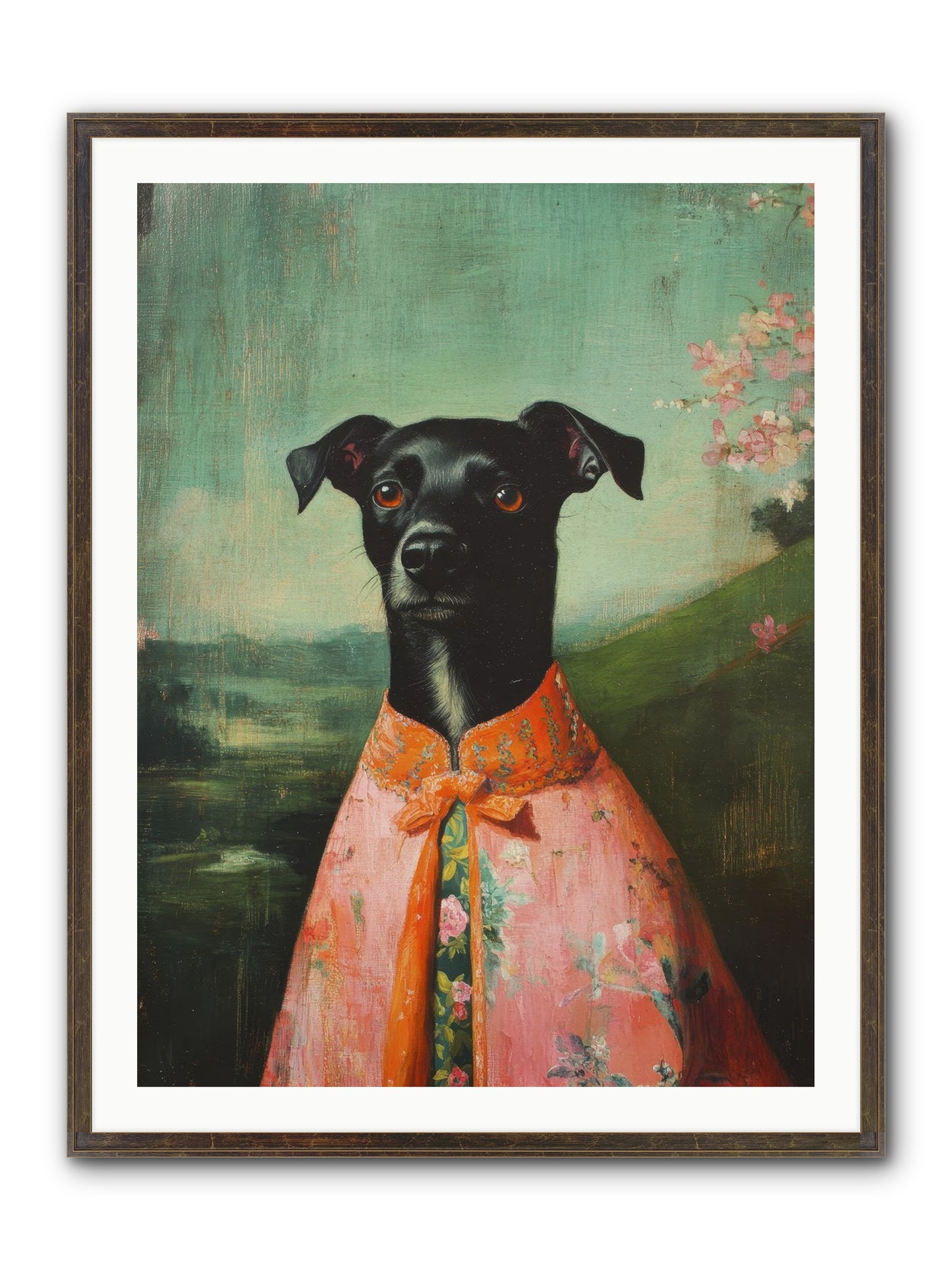 Clover Mae Framed Print - Slimwoods Black/Gold 30x40
